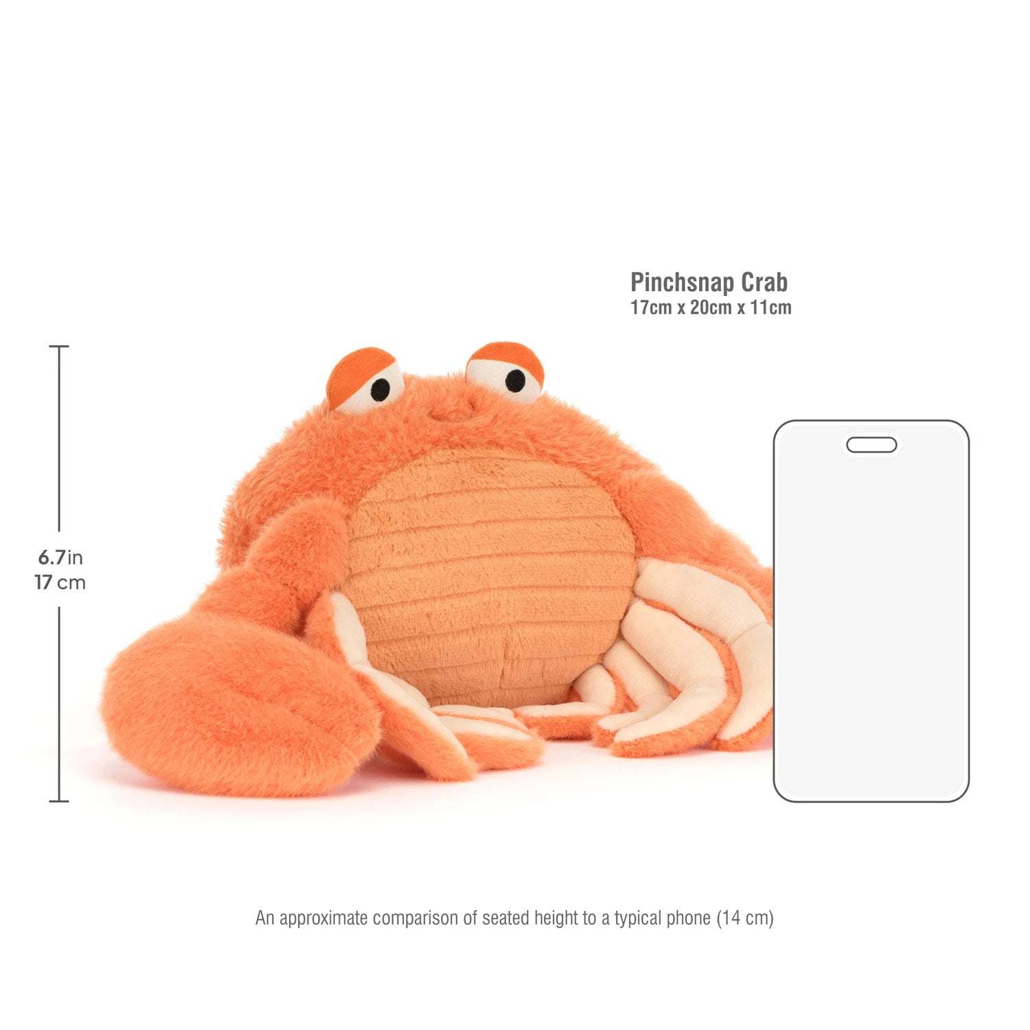 Jellycat Λούτρινο Pinchsnap Crab
