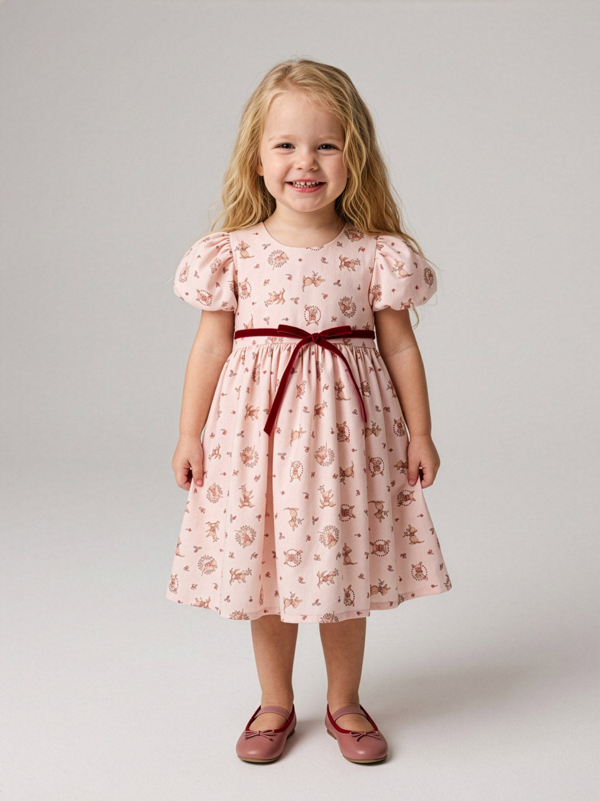 Girl's cotton printed dress-Cadena