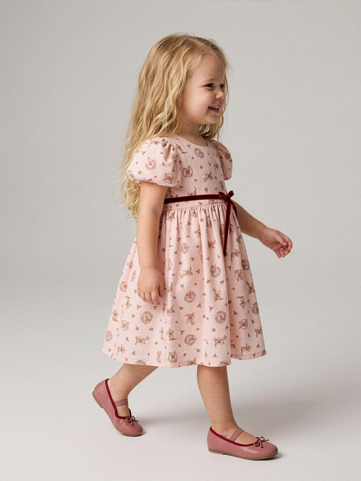 Girl's cotton printed dress-Cadena