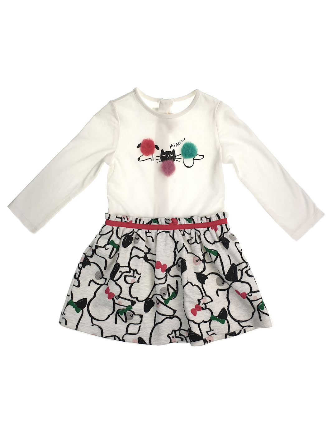 Baby girl's coton dress - CP30073-Cream