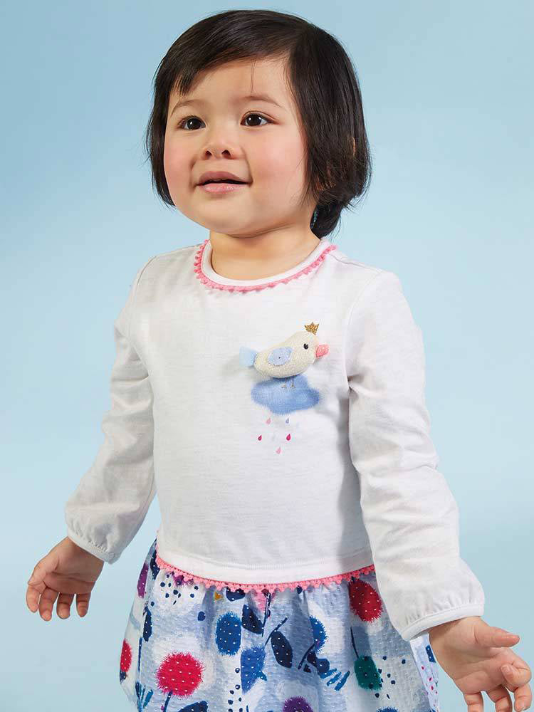 Coton baby's dress - CM30083 White