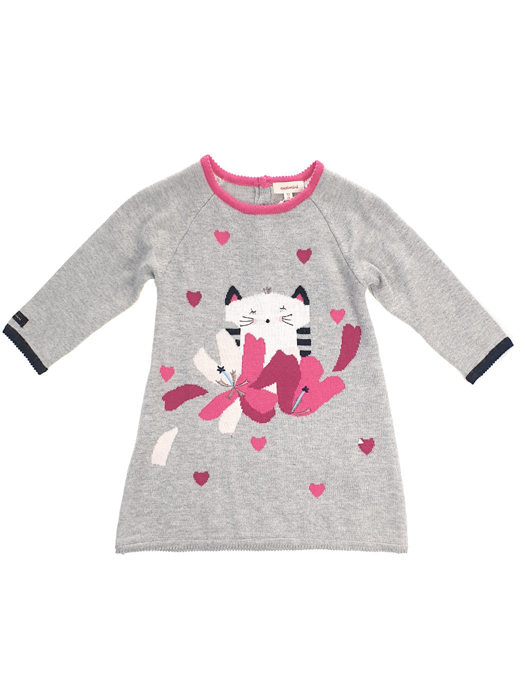 Baby Girl's knitted dress-CM30163-Grey