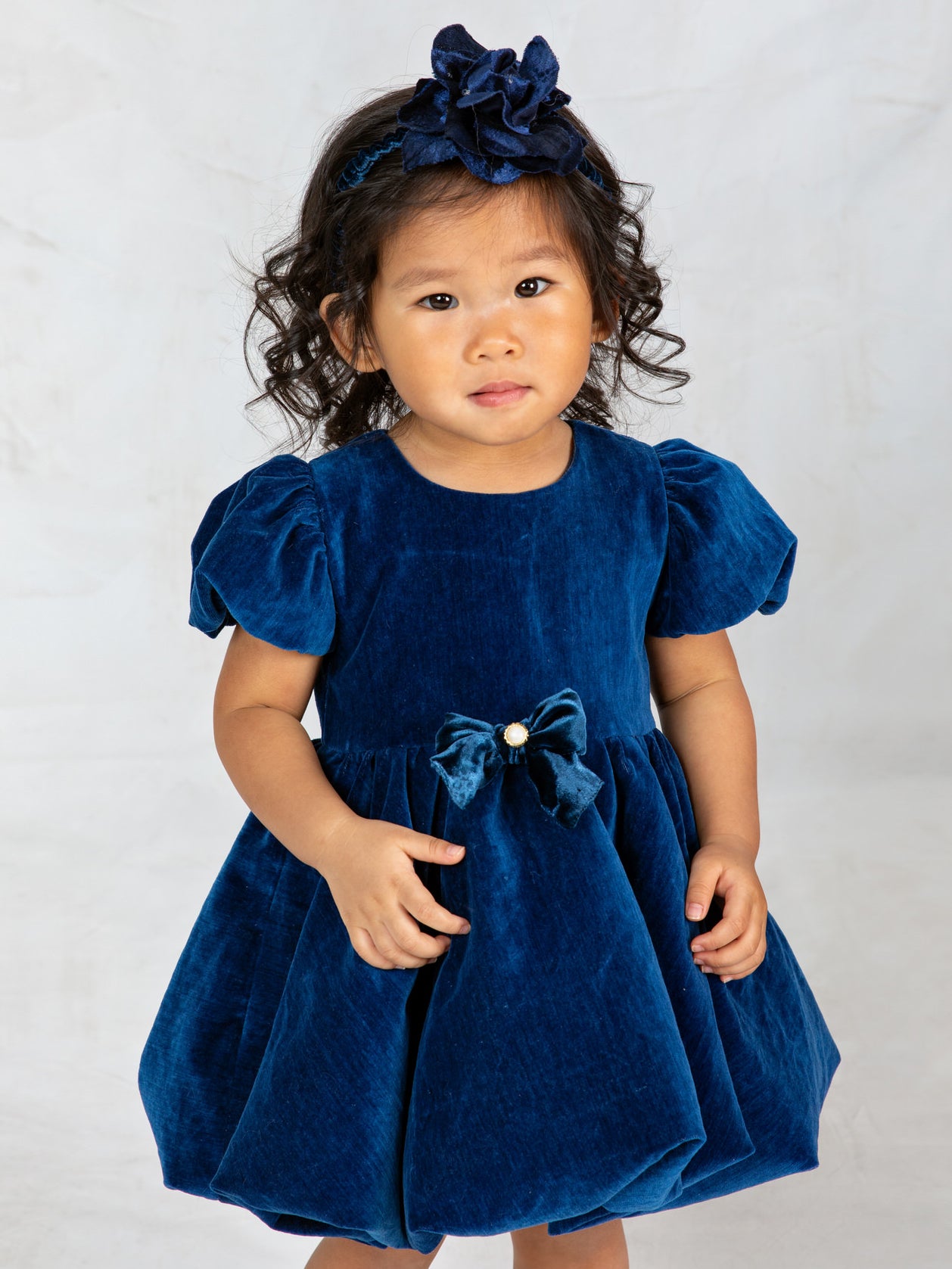 Βρεφικό μπαλούν φόρεμα με βαμβακερό βελούδο- AVERY