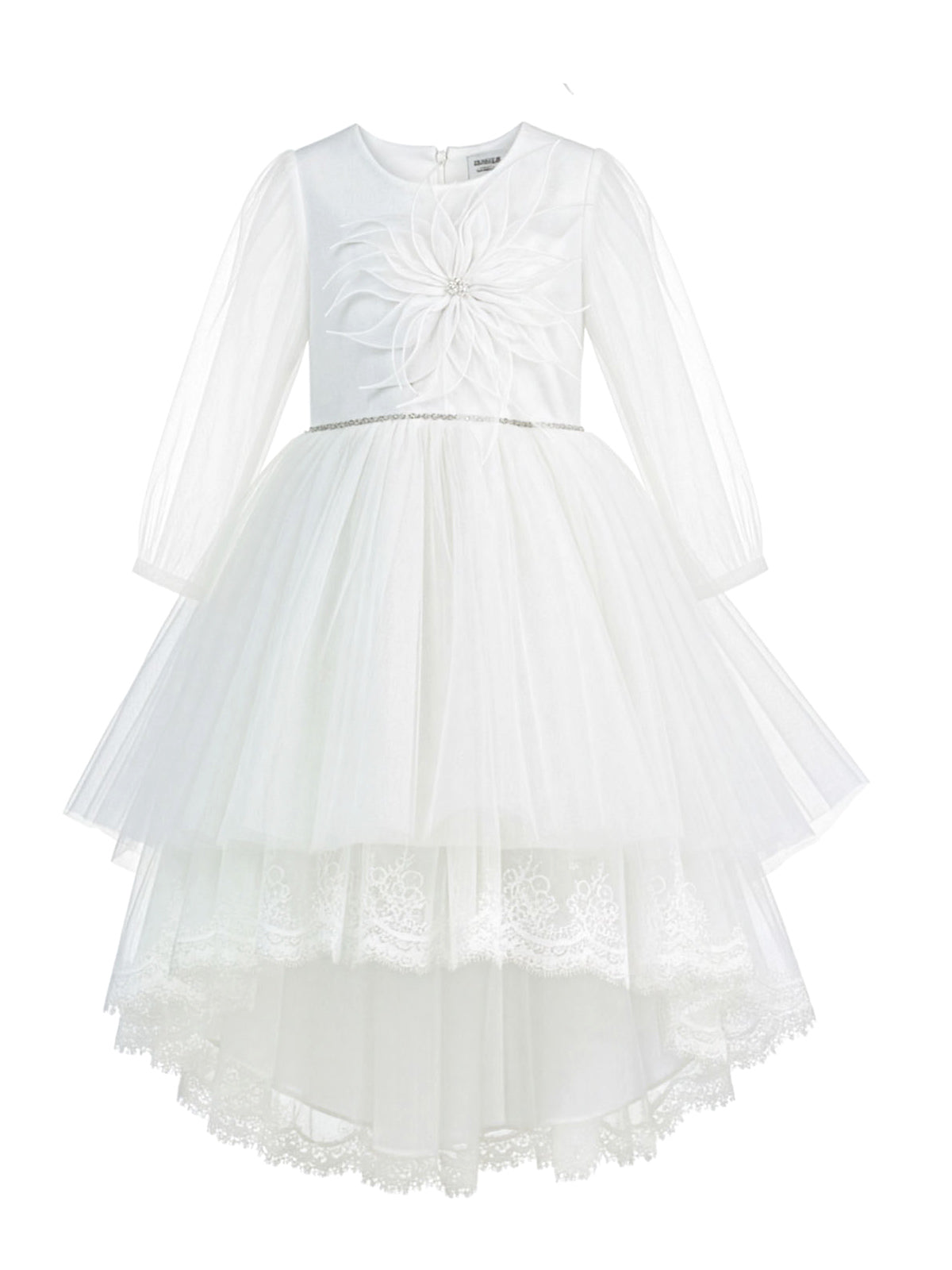 Girl's lace asymmetrical dress – SCOTTIE