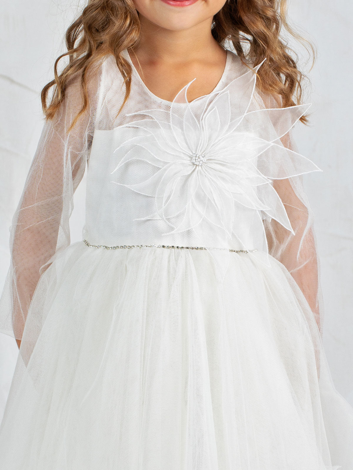 Girl's lace asymmetrical dress – SCOTTIE