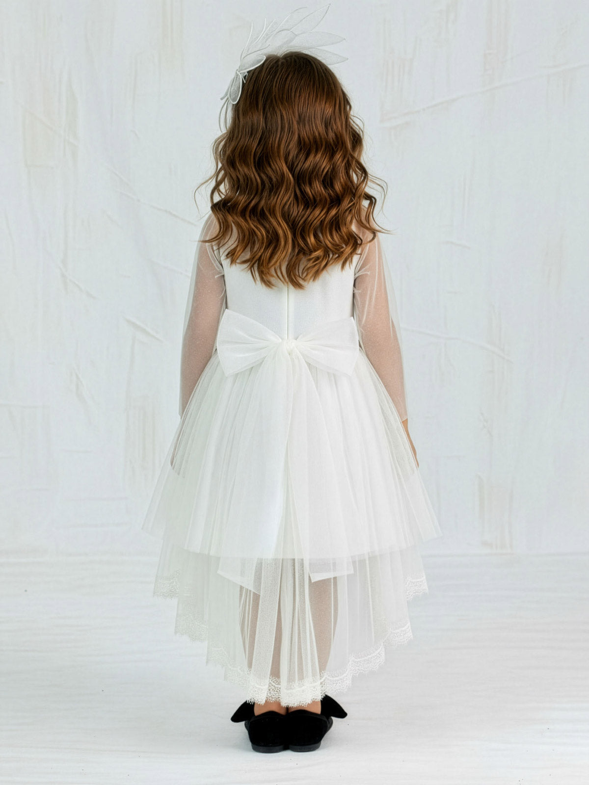 Girl's lace asymmetrical dress – SCOTTIE