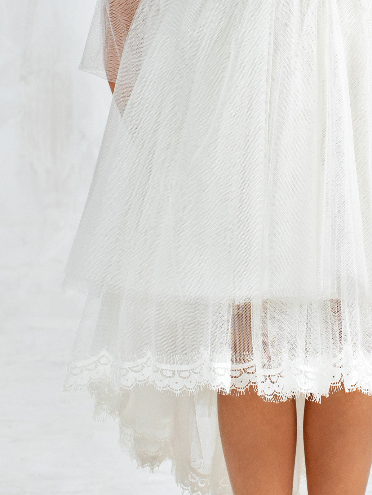 Girl's lace asymmetrical dress – SCOTTIE