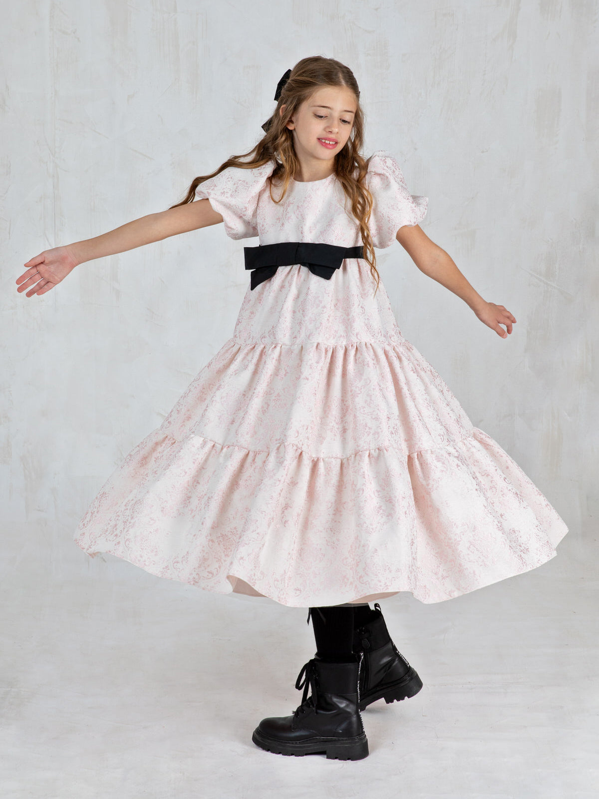 Girl's Brocade long Dress – SACHA