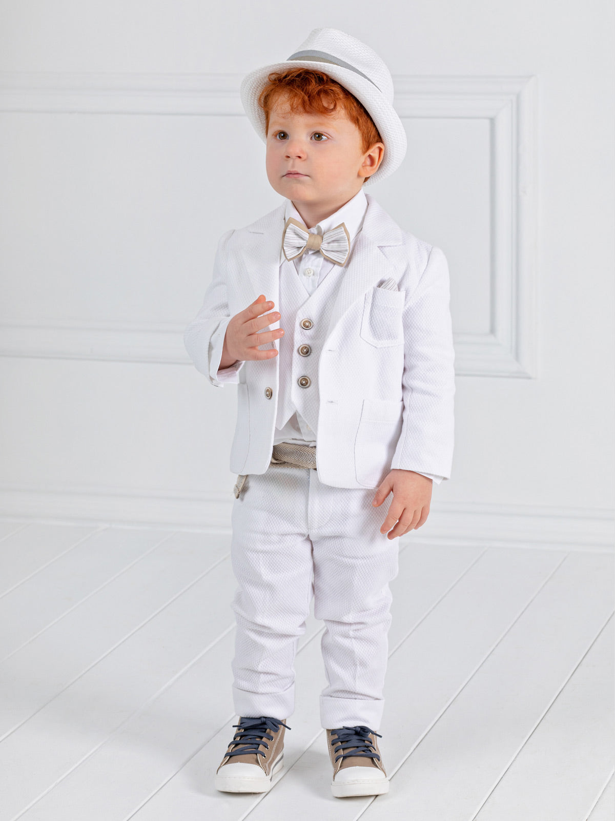 Boy's White Baptism outfit set 7pcs - JOIN