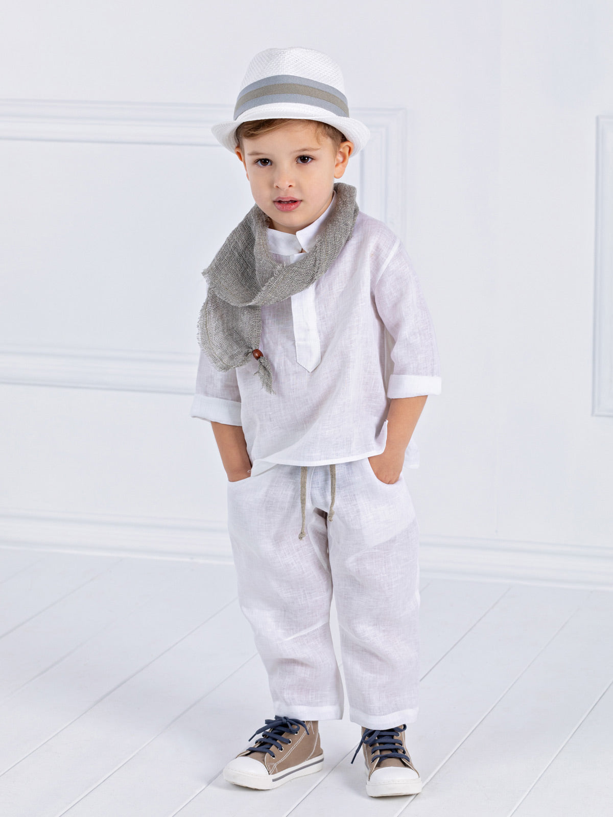 Boy's Baptism outfit 4pcs in boho style - BARI