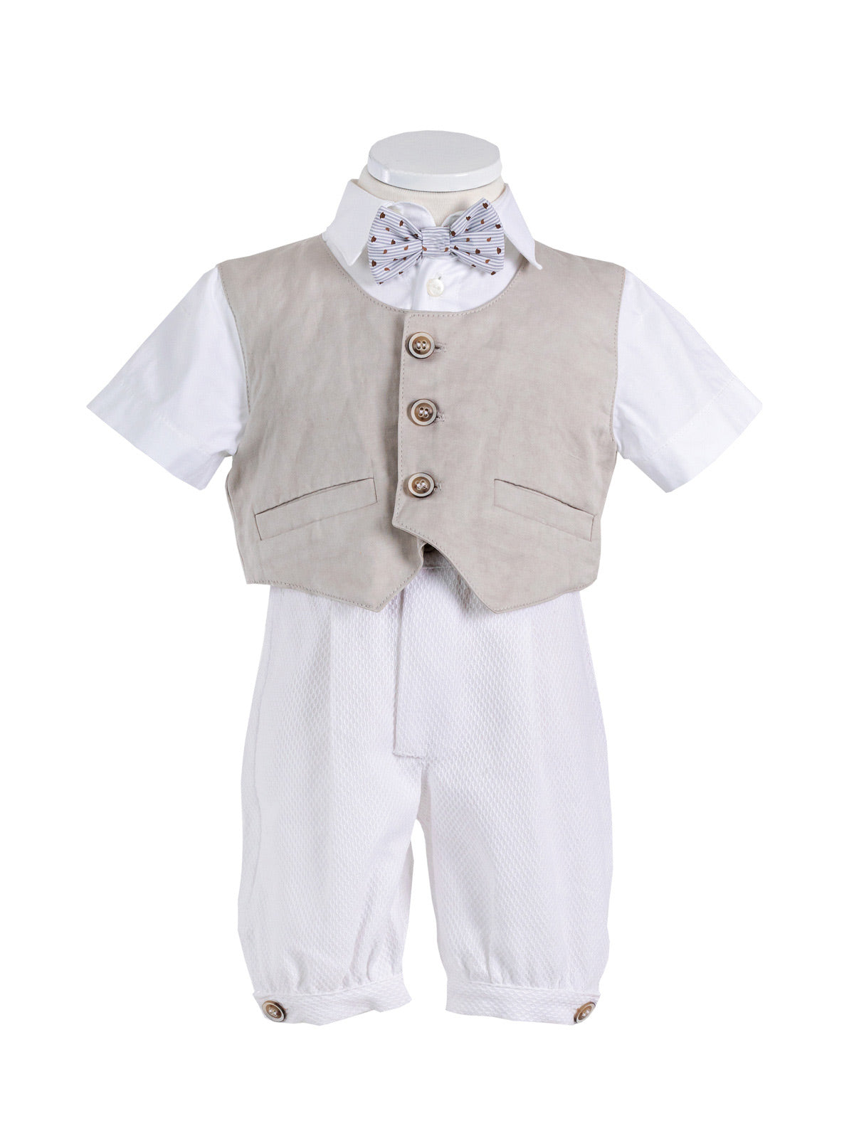 Baby cotton suit set for boy 3pcs - SILVESTRO