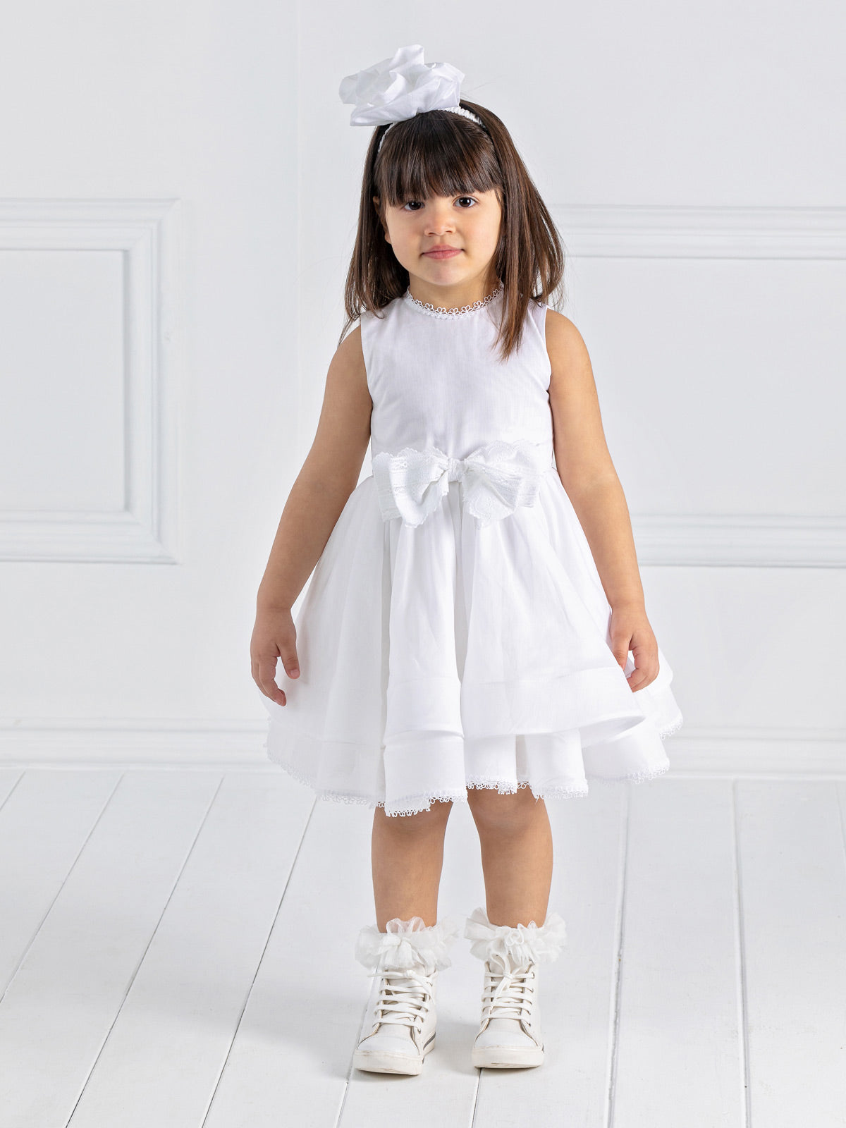 Girl's dress with maxi bow - WELNESS
