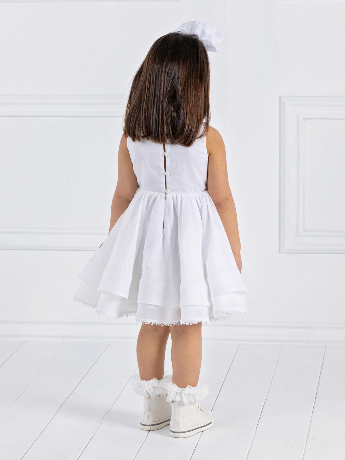 Girl's dress with maxi bow - WELNESS