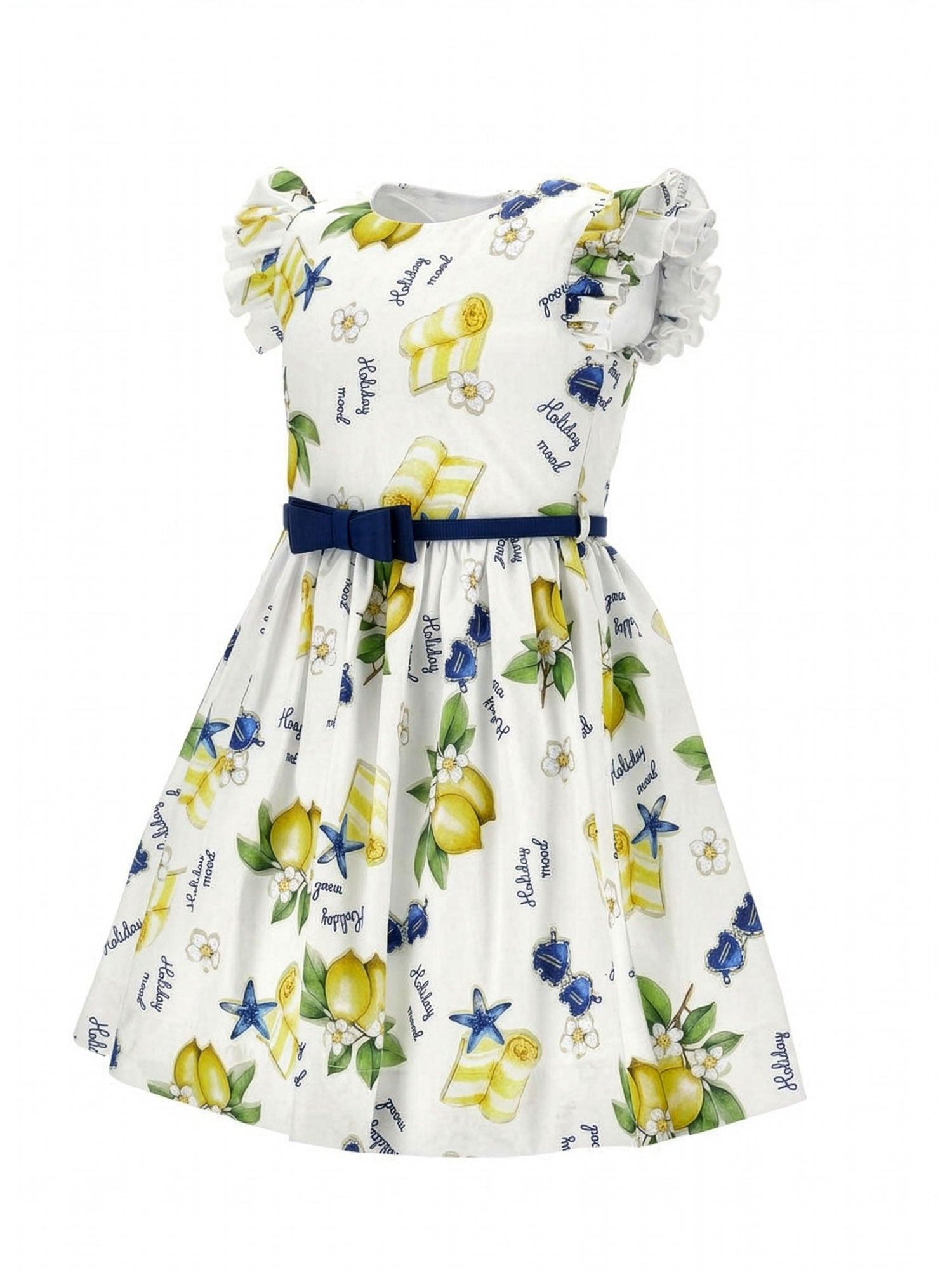 Monnalisa - Girls’ Lemon-print dress-11G920