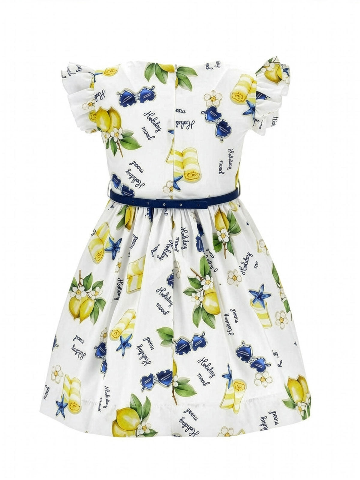 Monnalisa - Girls’ Lemon-print dress-11G920