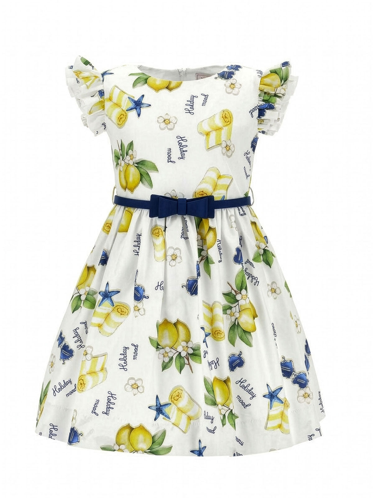 Monnalisa - Girls’ Lemon-print dress-11G920