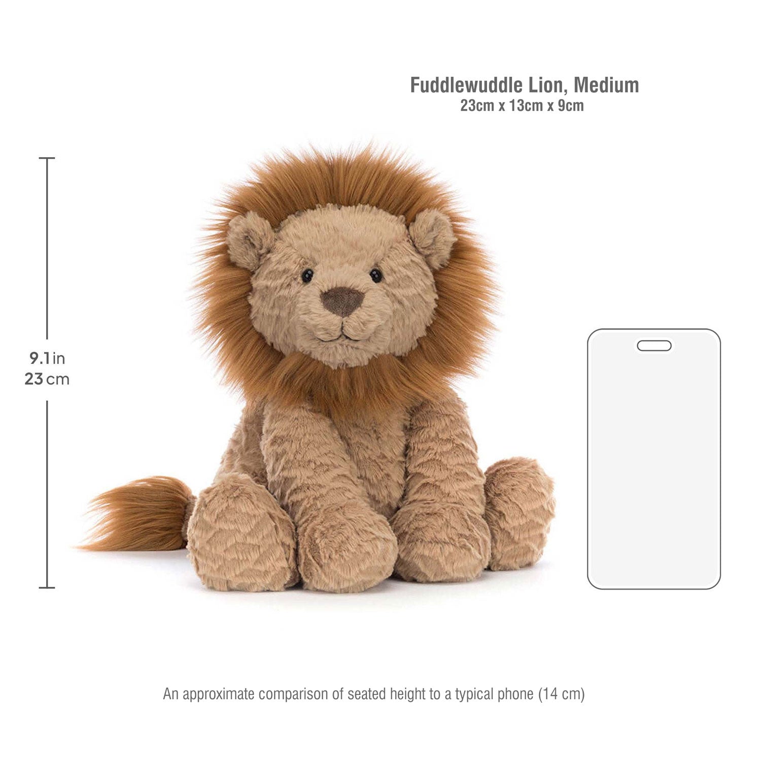 Jellycat soft toy Fuddlewuddle Lion Medium-FW6LN