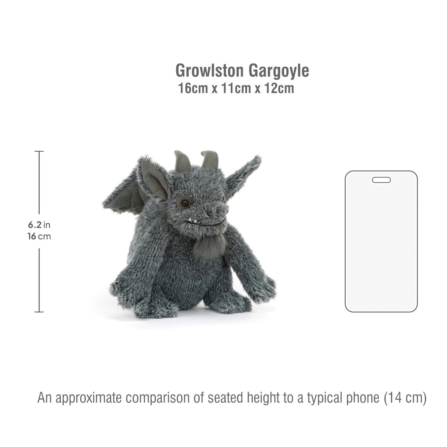 Jellycat soft toy Growlston Gargoyle-GAR3GYL