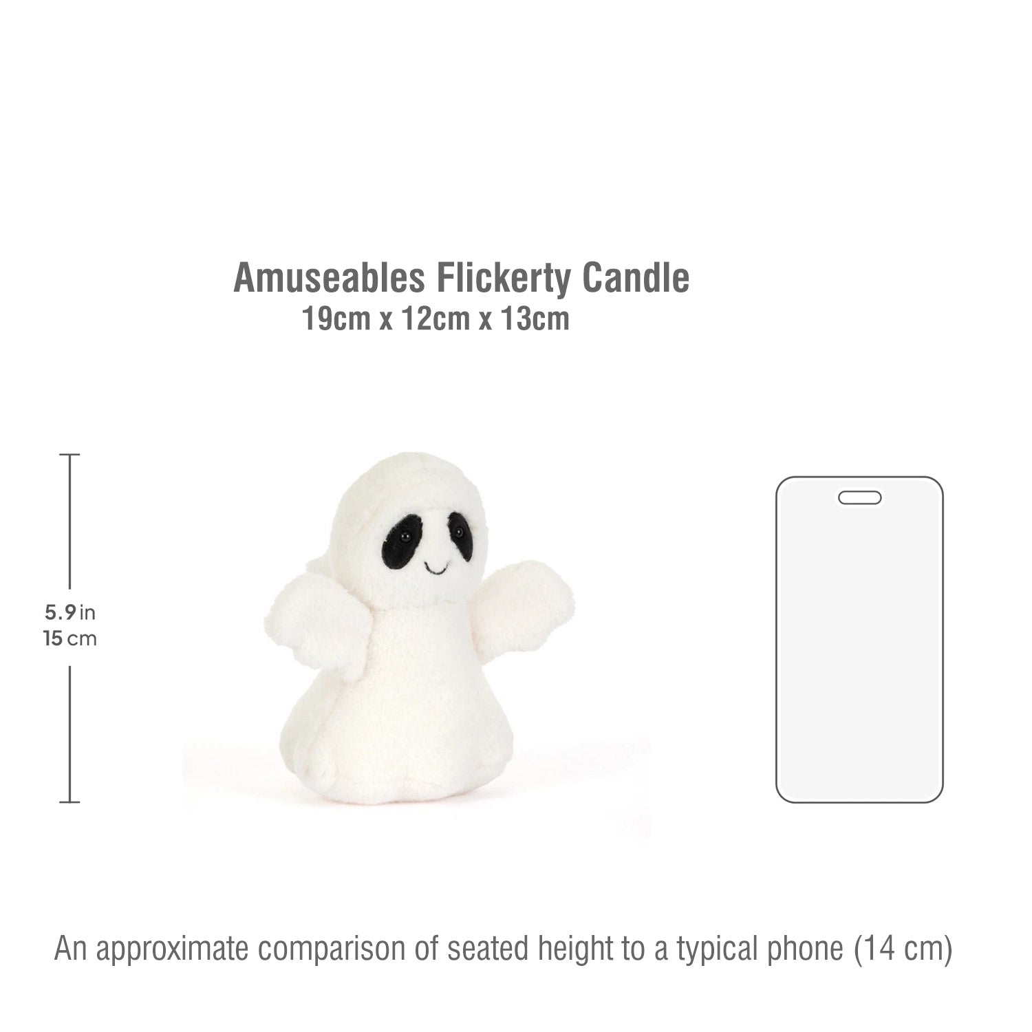 Jellycat soft toy Ghost Bob-GH3B