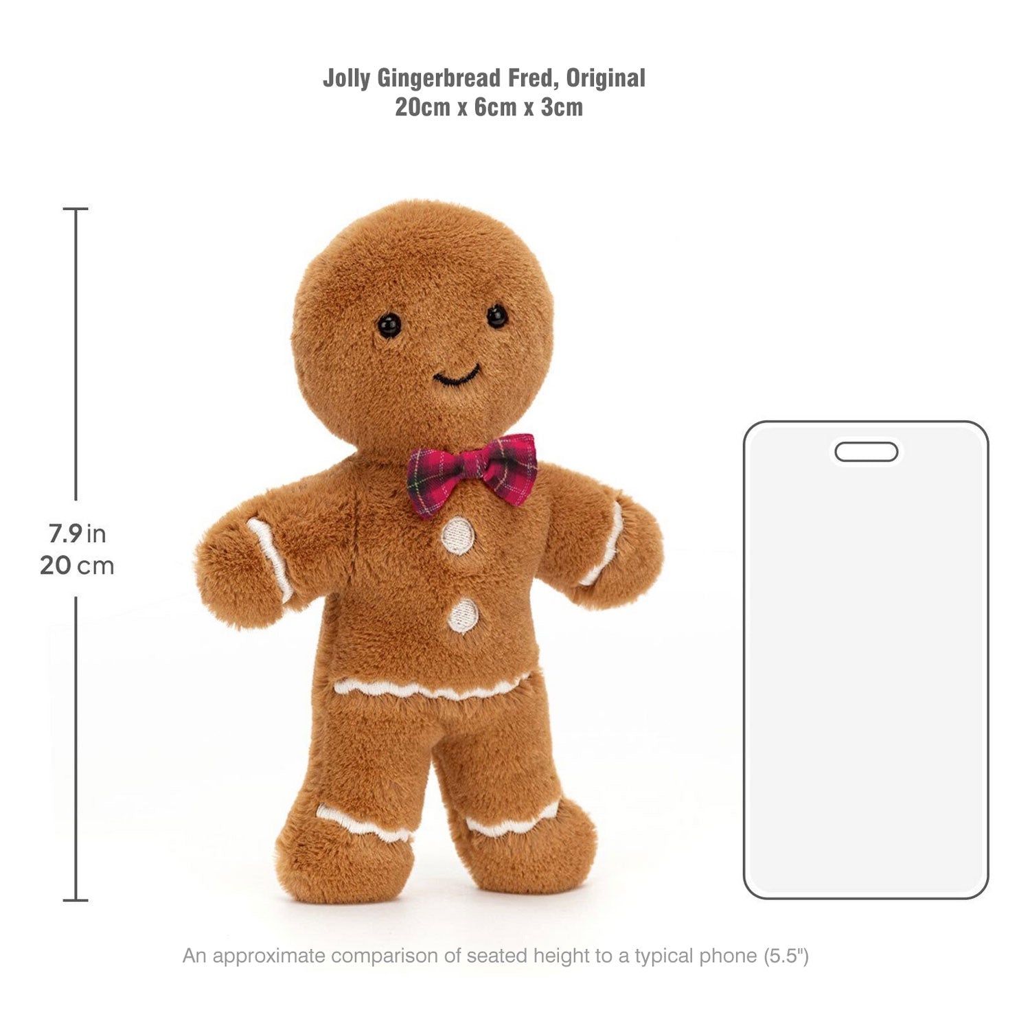 Jellycat soft toy Jolly Gingerbread Fred-JGB3FT