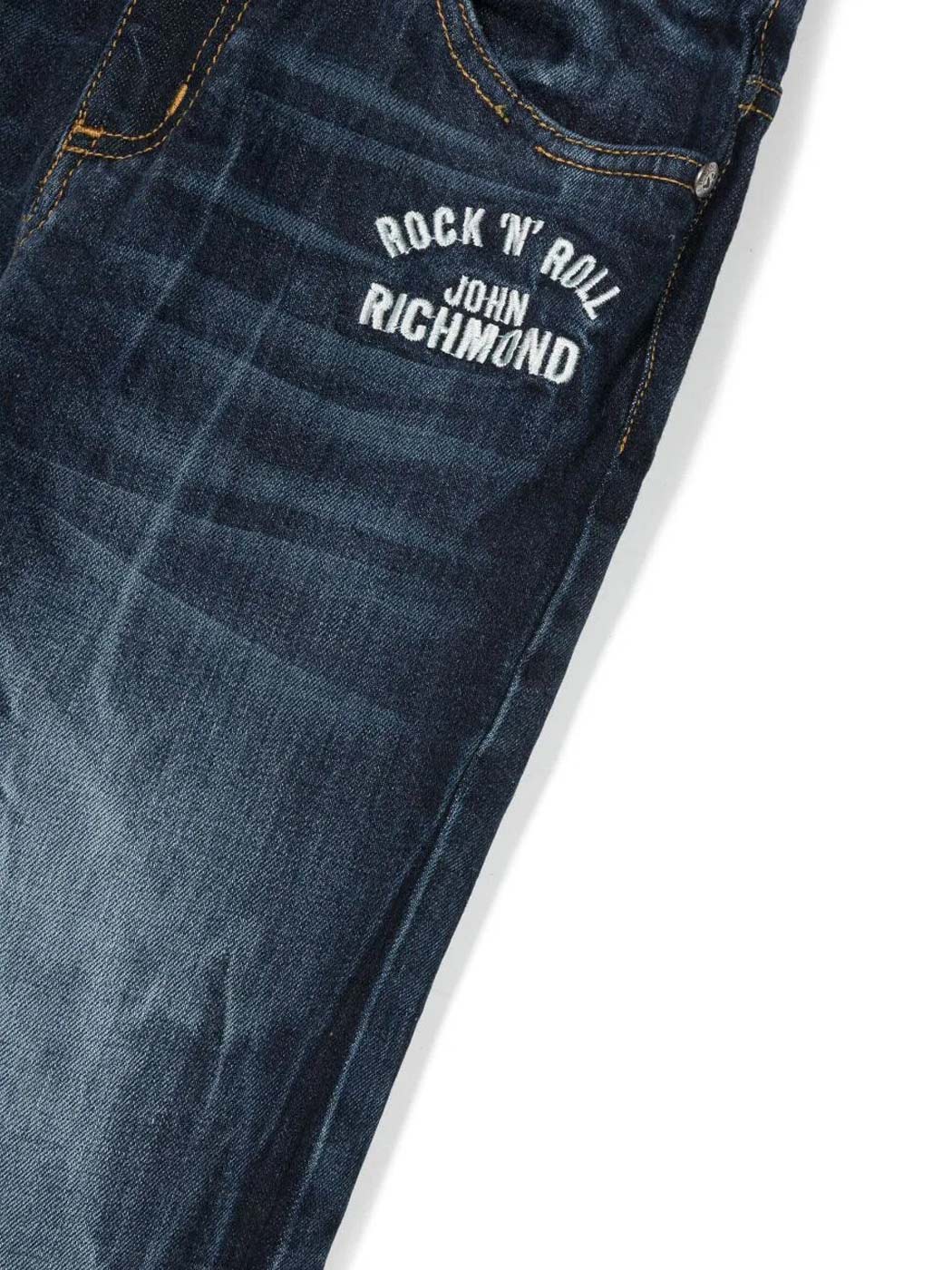 JOHN RICHMOND-Boy's Slim jeans with printed logo - RBA23008JE Blue