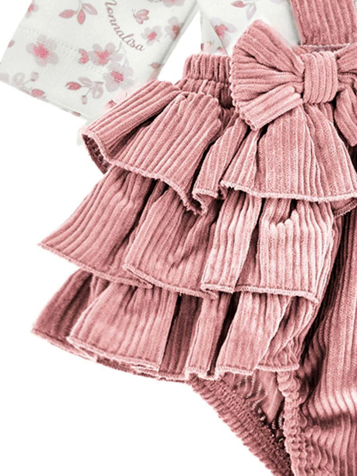 Monnalisa Ροζ Βρεφικό σύνολο με τύπωμα αρκουδάκια