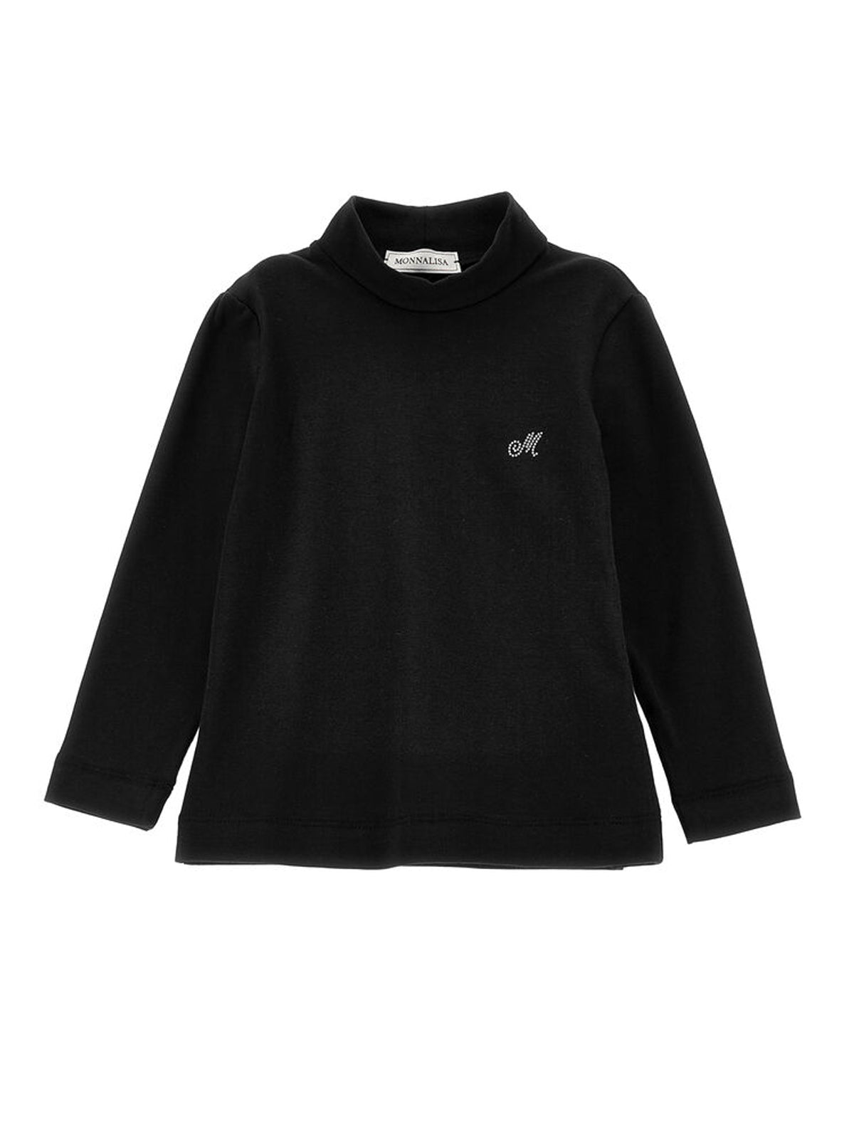 Monnalisa-Girl's turtleneck with monogram print-17FLUP