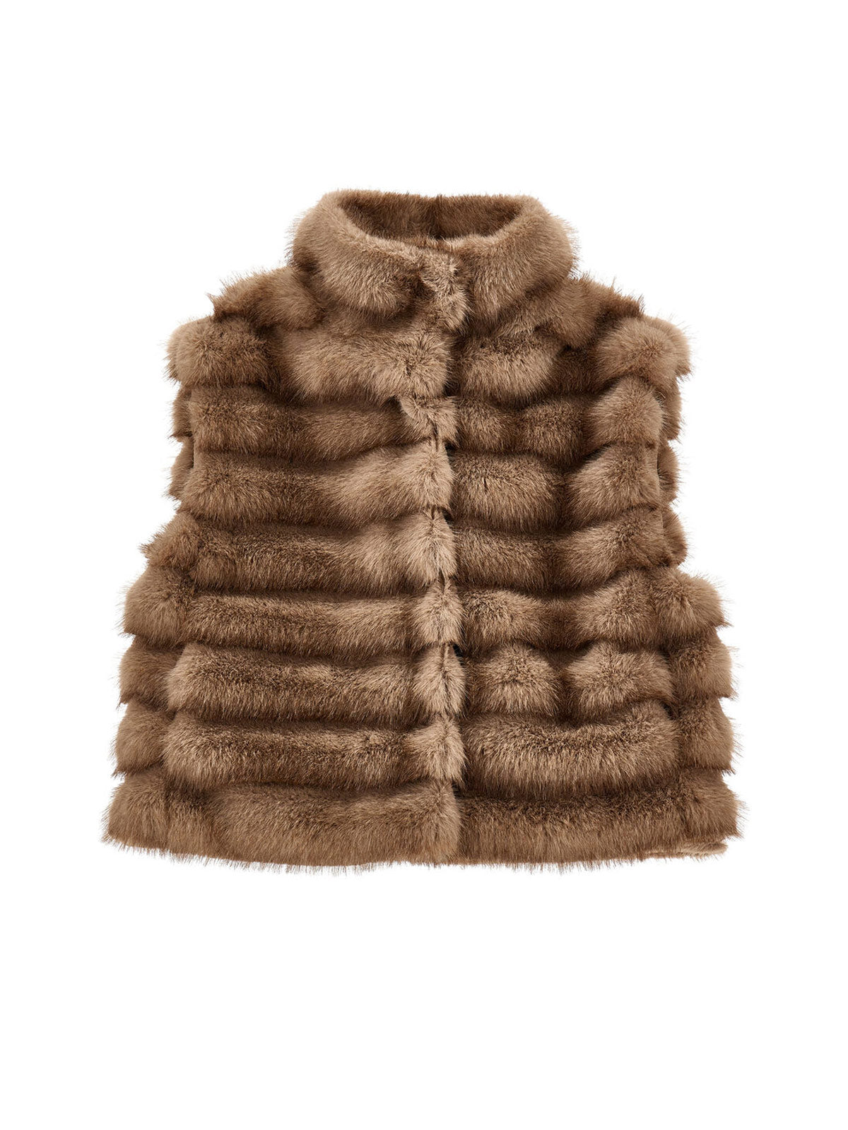 Monnalisa Αμάνικο βελούδινο γούνινο γιλέκο