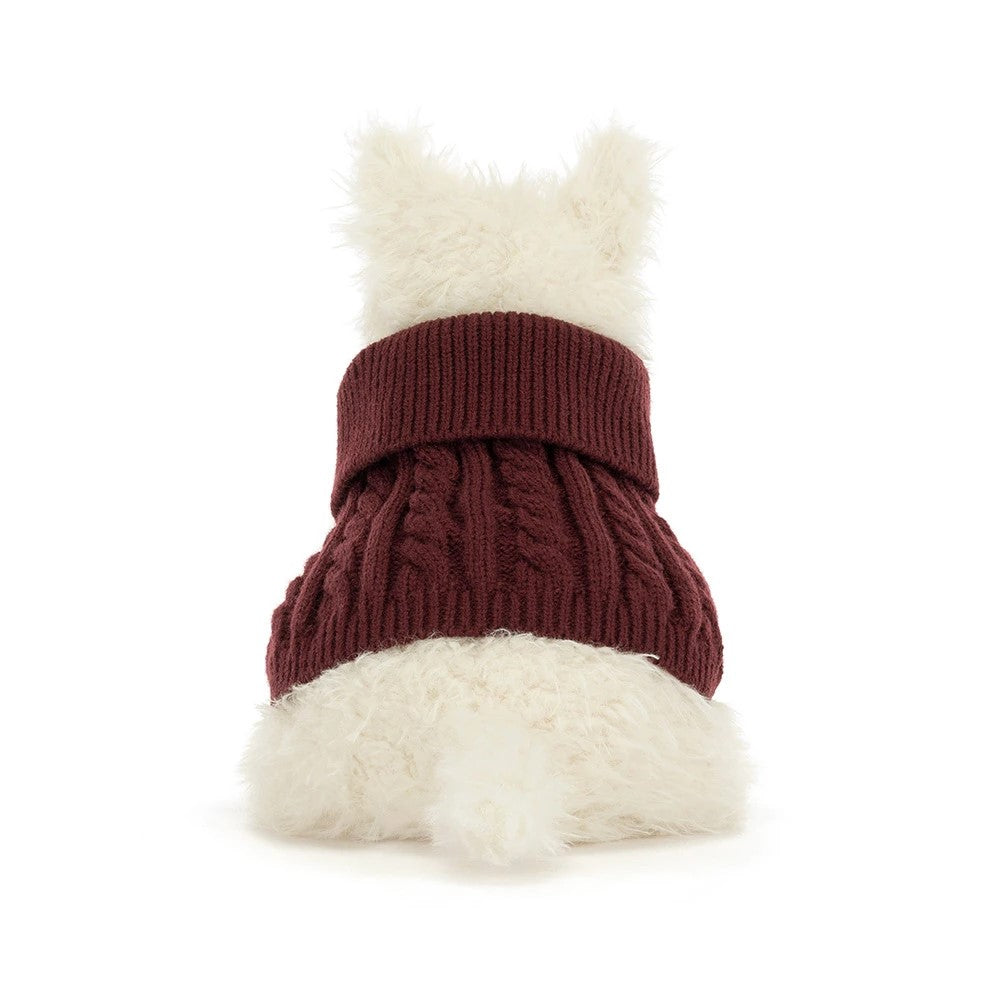 Jellycat Munro Scottie Dog 'Winter Jumper'-MUN2JUM