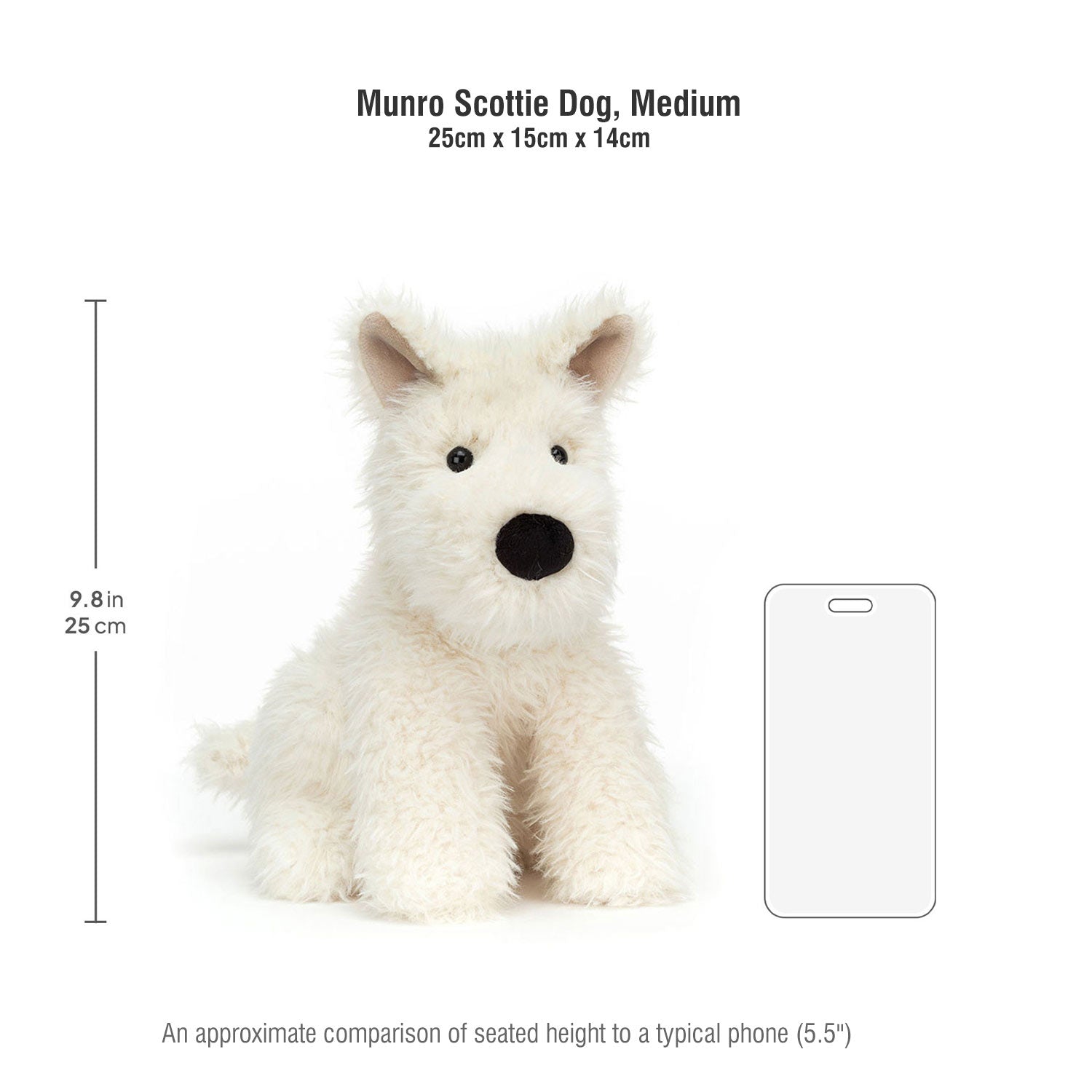 Jellycat Λούτρινο Παιχνίδι Munro Scottie Dog