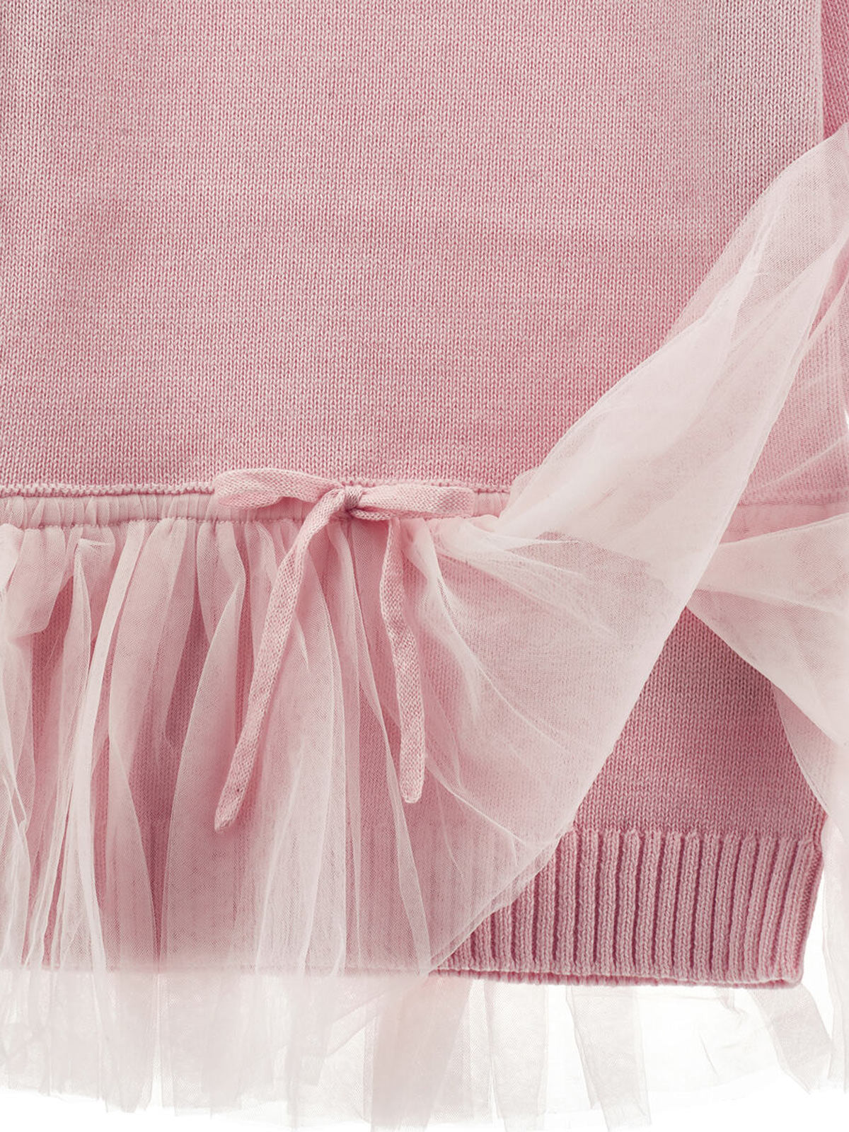 Monnalisa Girl's Wool & Tulle Dress–pink-17H900