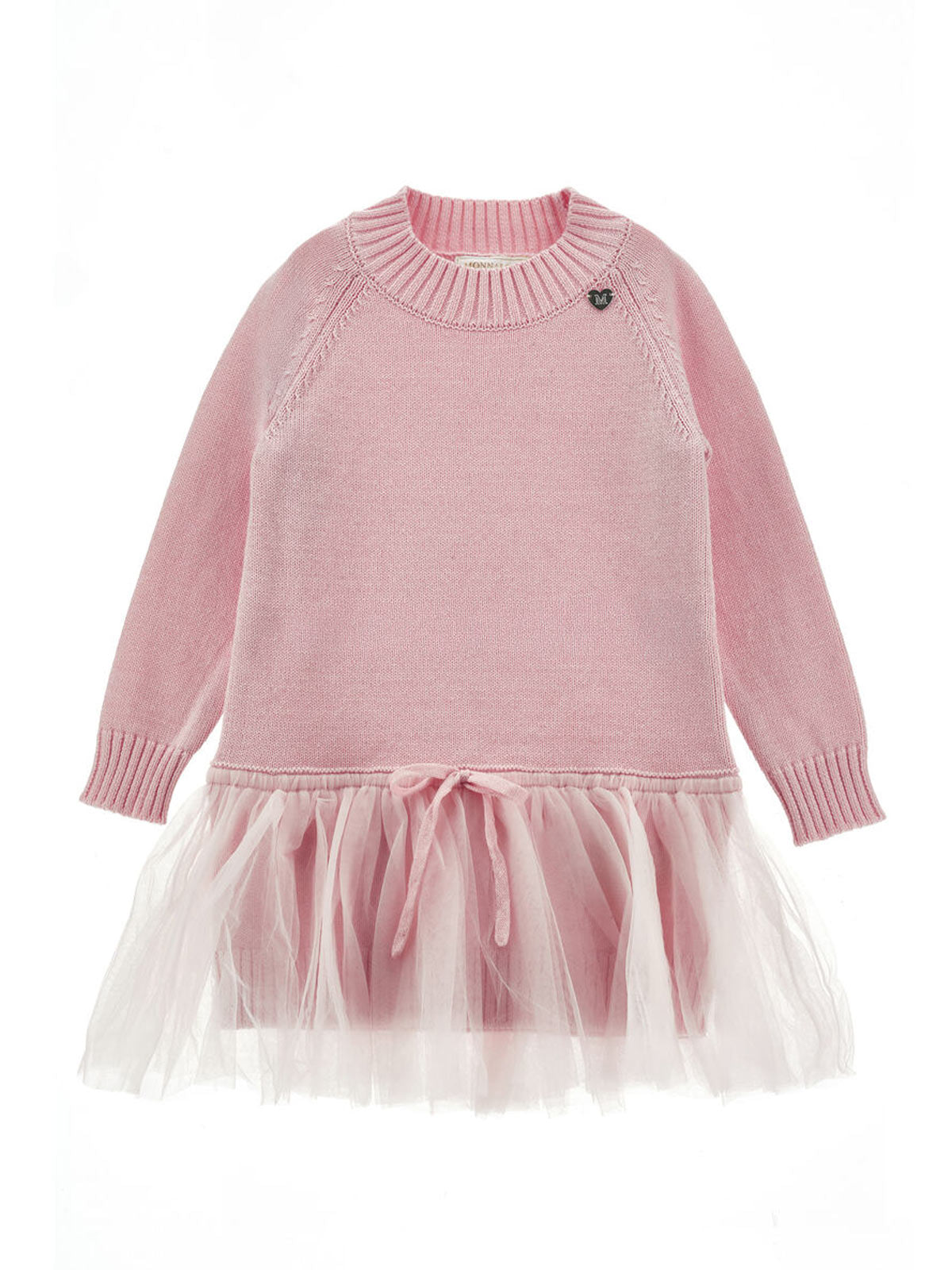Monnalisa Girl's Wool & Tulle Dress–pink-17H900