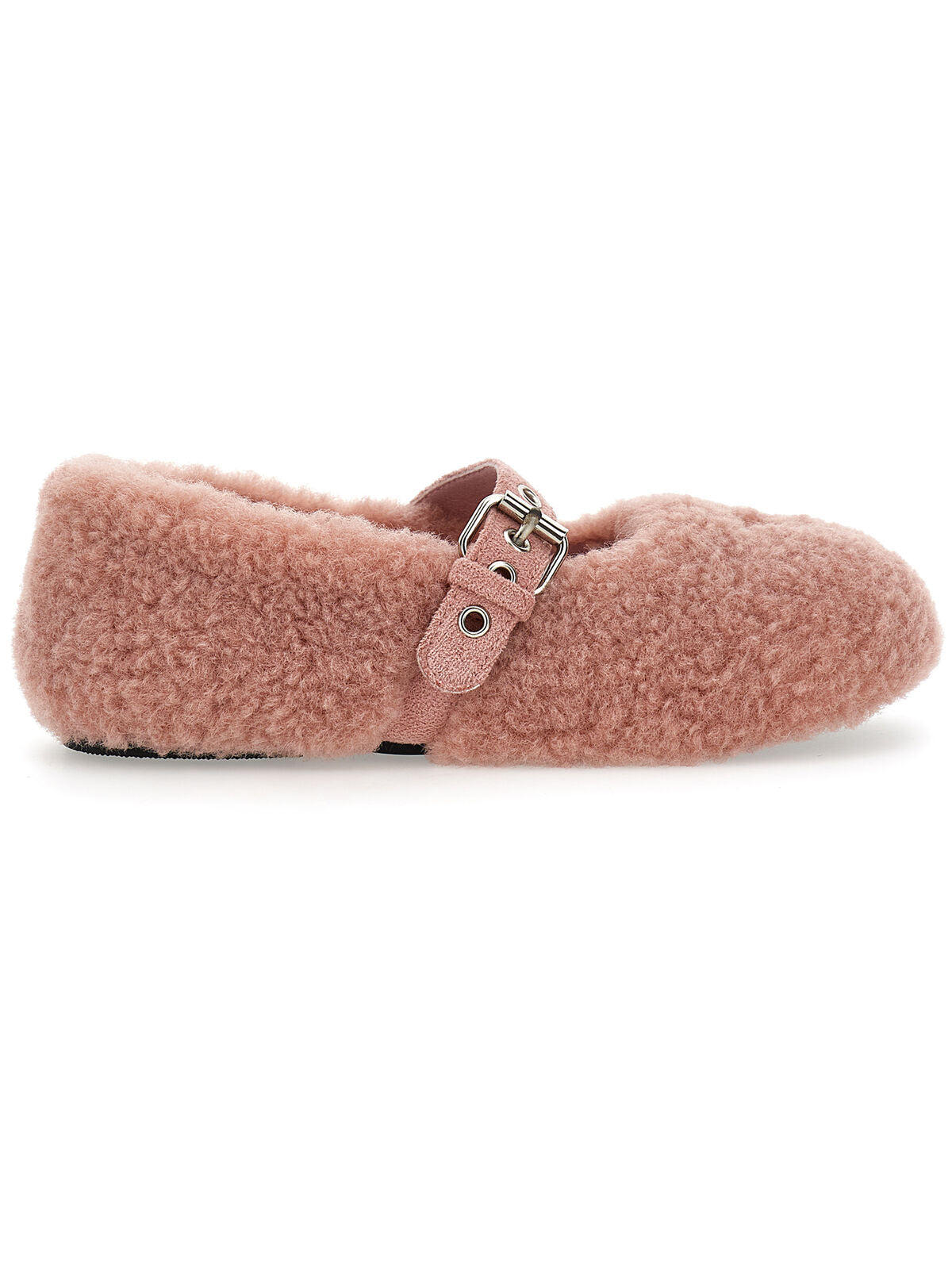 Monnalisa-Teddy buckle pink ballerinas-8CH010
