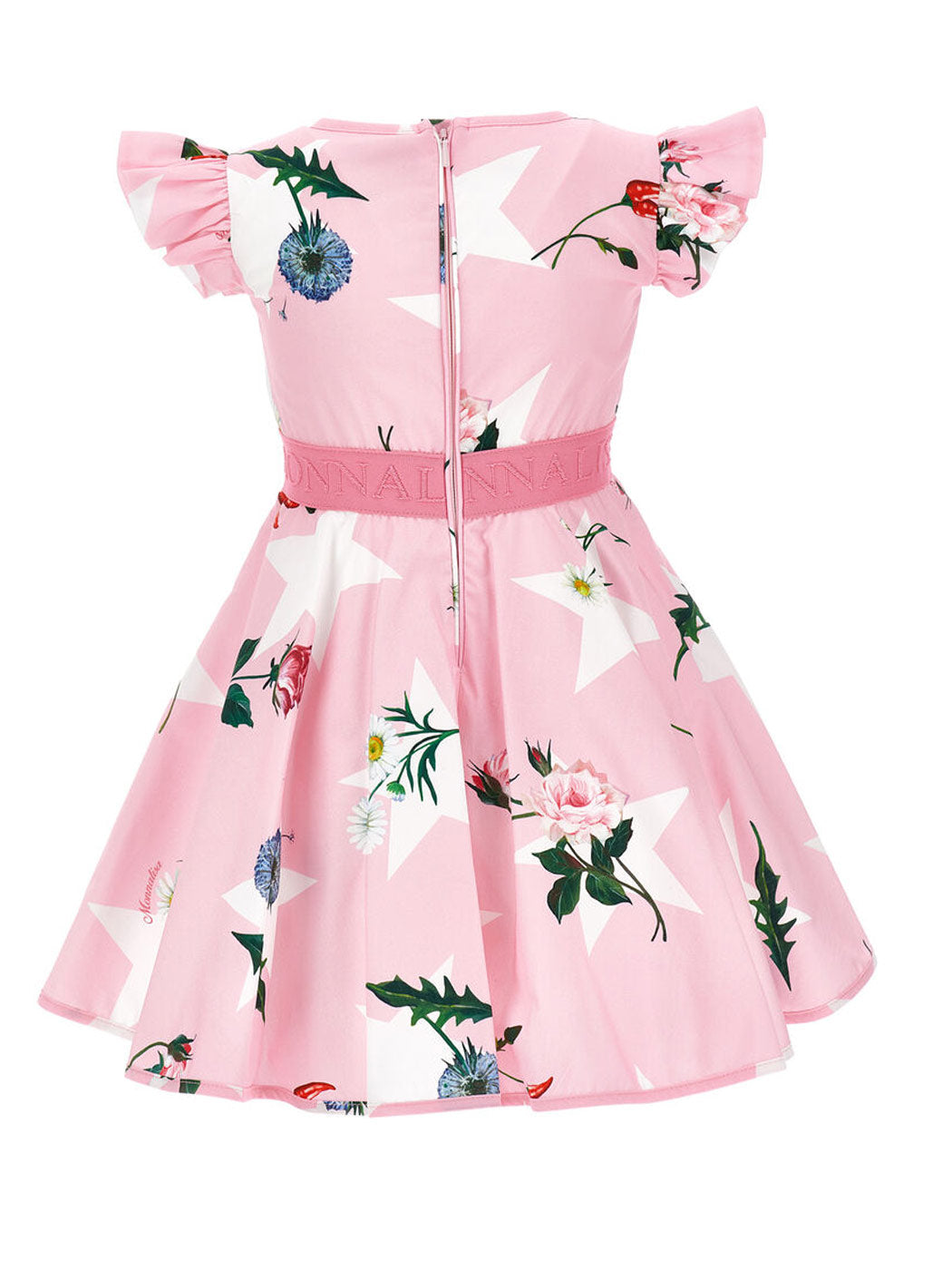 Ροζ Βαμβακερό Φόρεμα με τύπωμα