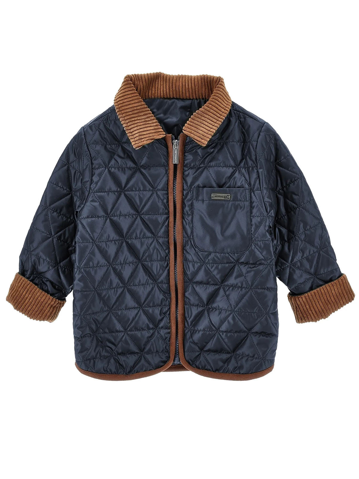 Monnalisa Boys Blue Quilted Jacket-28H100