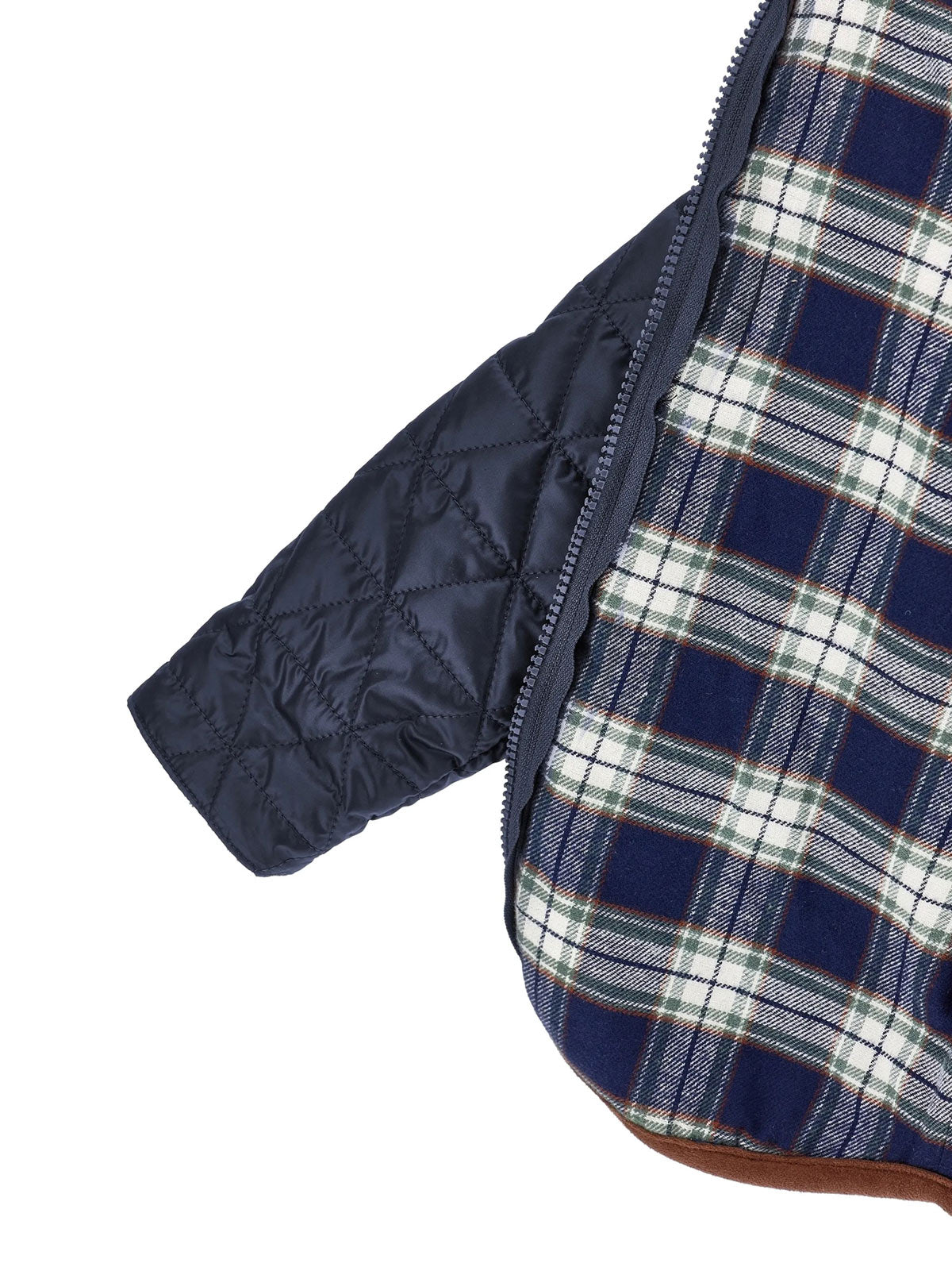 Monnalisa Boys Blue Quilted Jacket-28H100