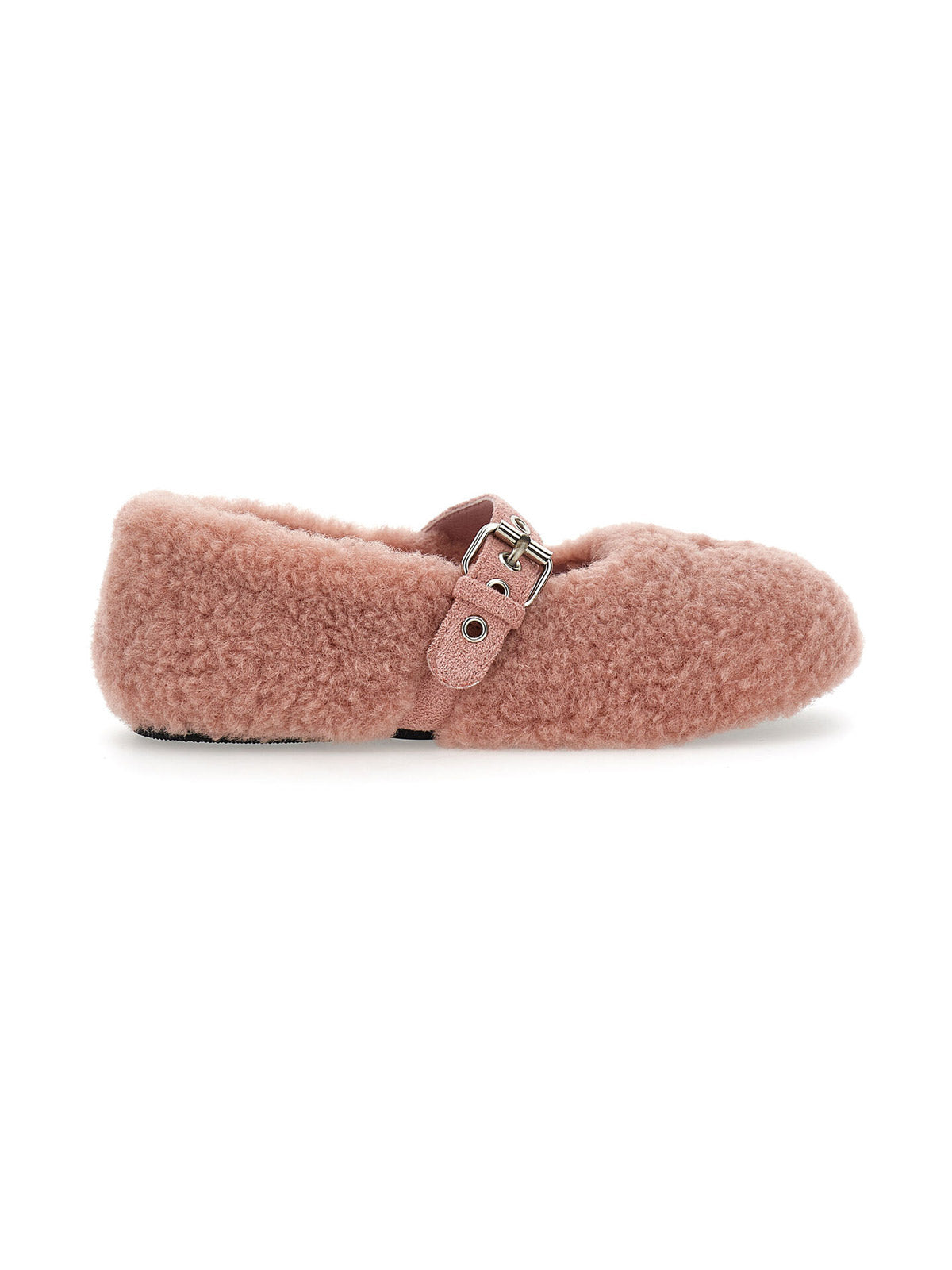 Monnalisa-Teddy buckle pink ballerinas-8CH010