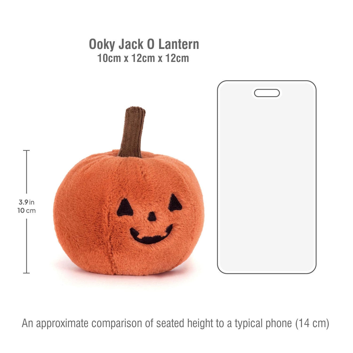 Jellycat soft toy Ooky Jack O Lantern-OOK3JOL
