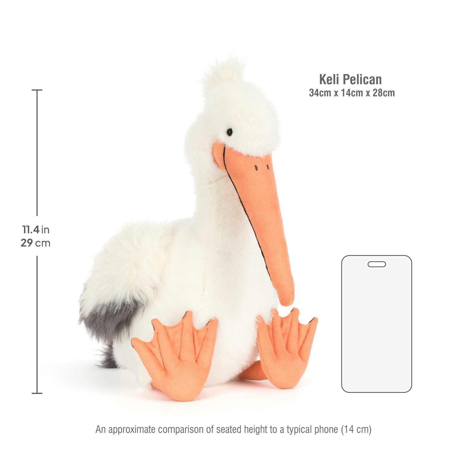Jellycat soft toy Keli Pelican-PEL2CAN
