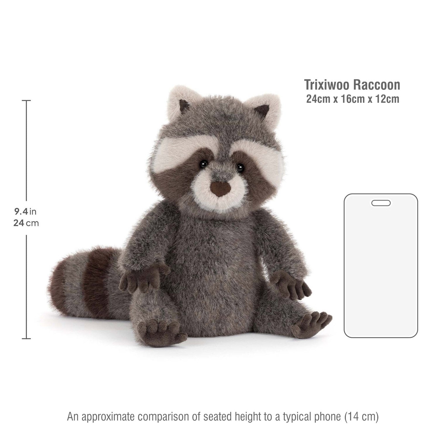 Jellycat Μαλακό Παιχνίδι Trixiwoo Raccoon