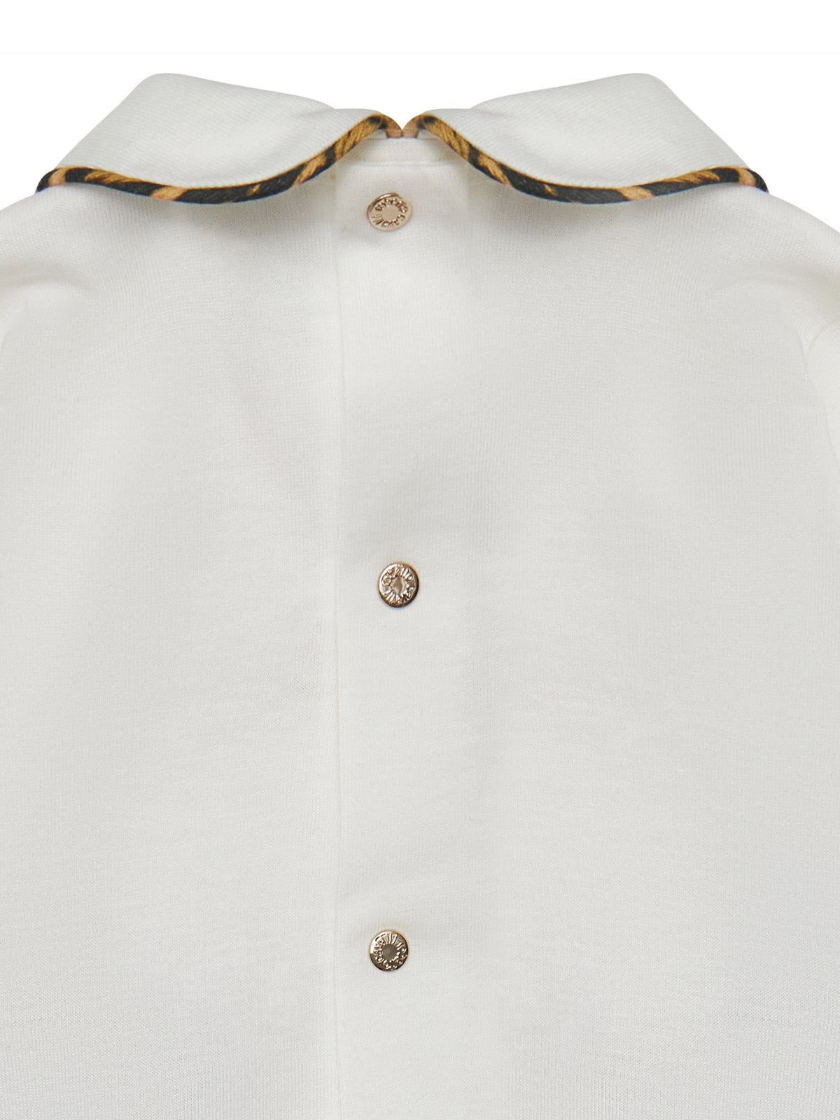 Roberto Cavalli Junior- babysuit with gold embroidered logo