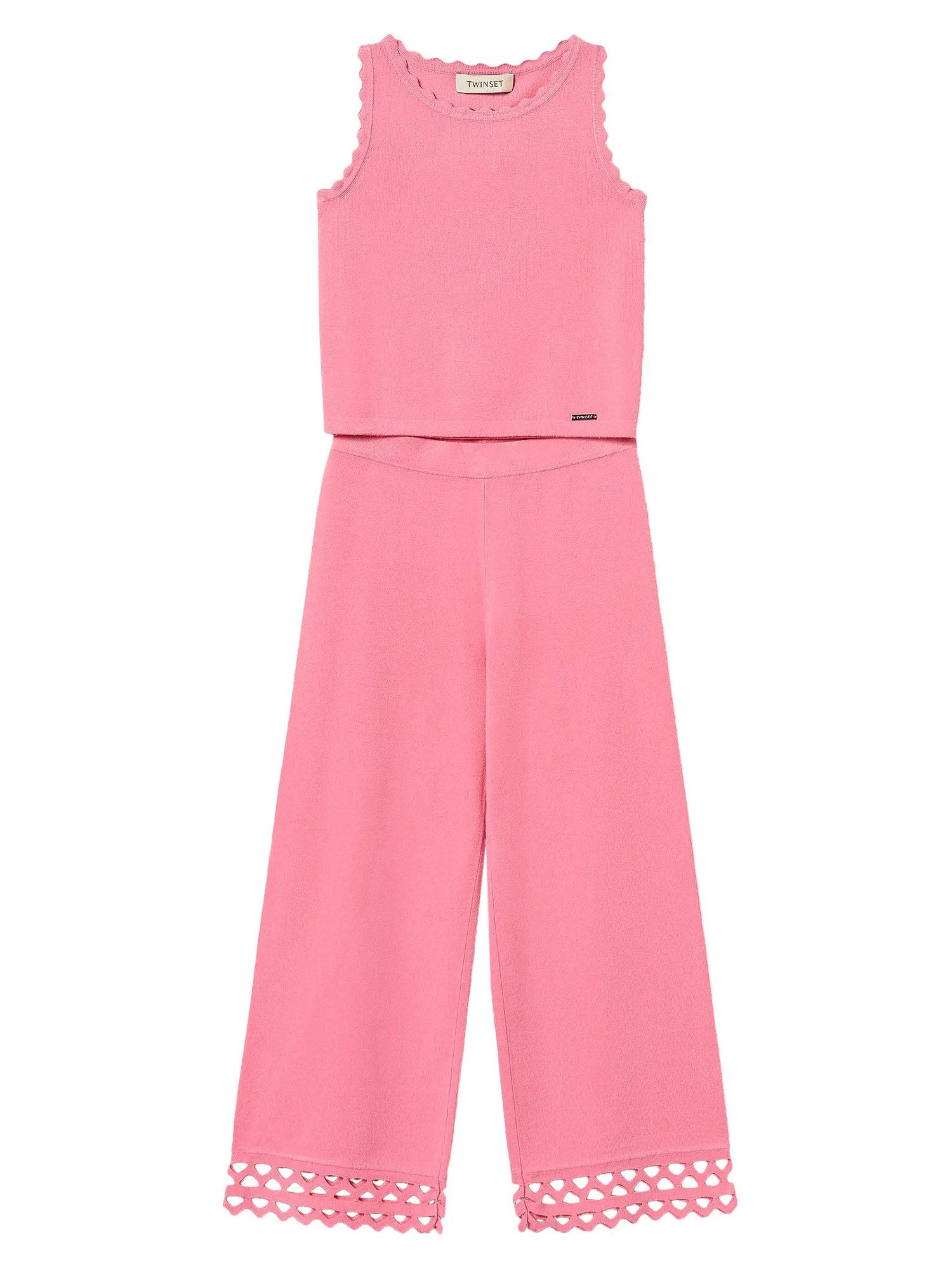 Twinset - Girls’ knitted viscose set top and trousers