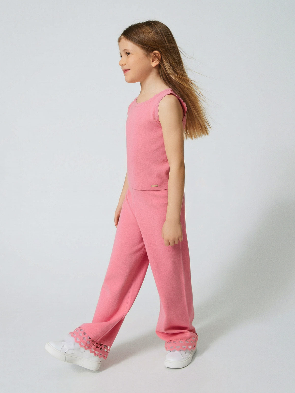 Twinset - Girls’ knitted viscose set top and trousers