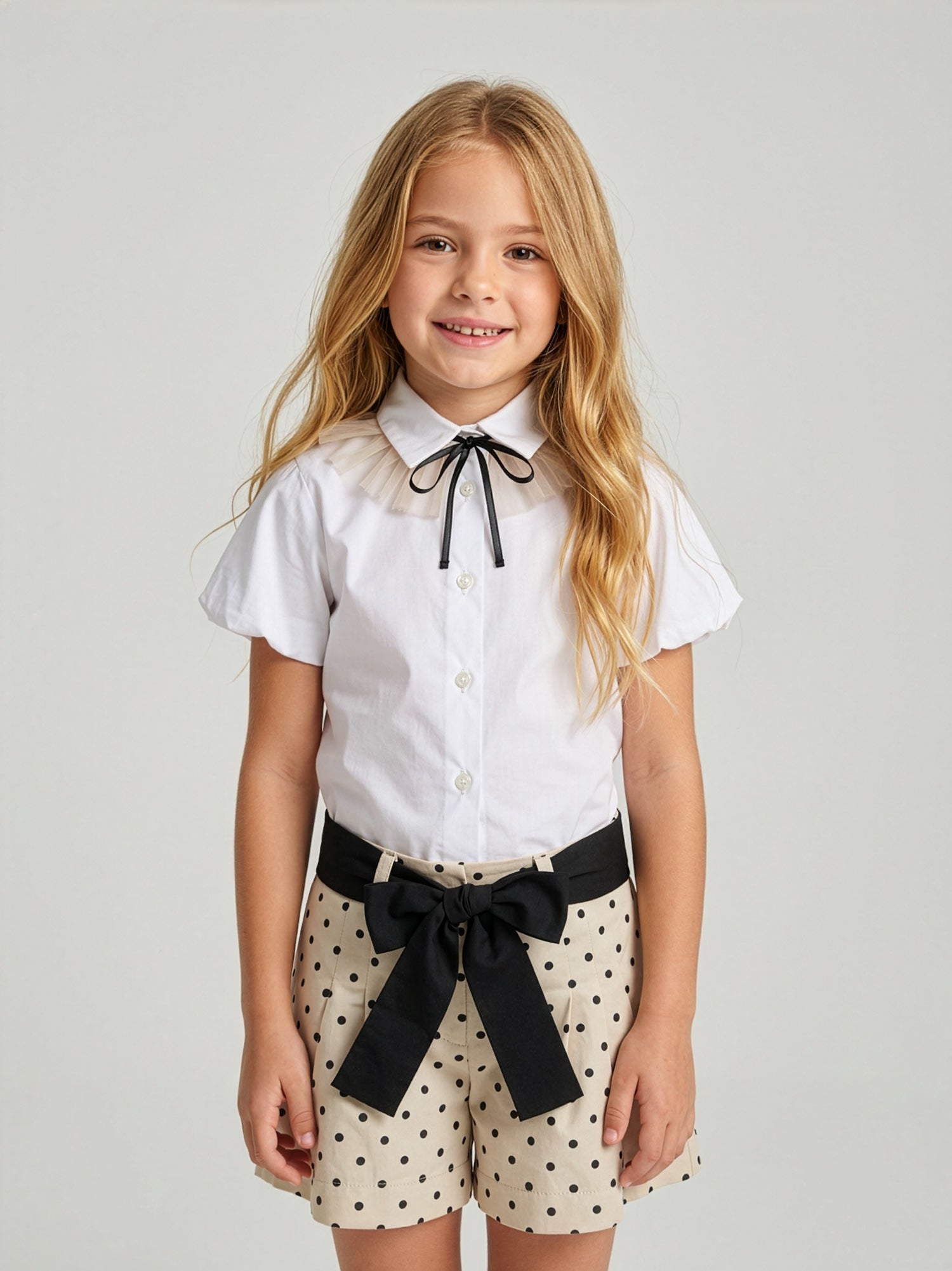 Monnalisa Removable Collar Shirt for girl-17G300