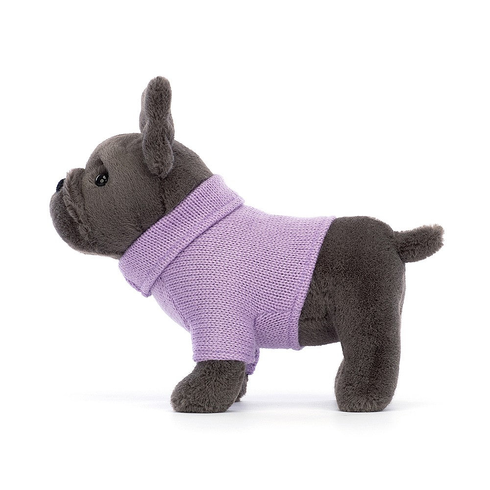 Jellycat soft toy Sweater French Bulldog Purple-S3FDP