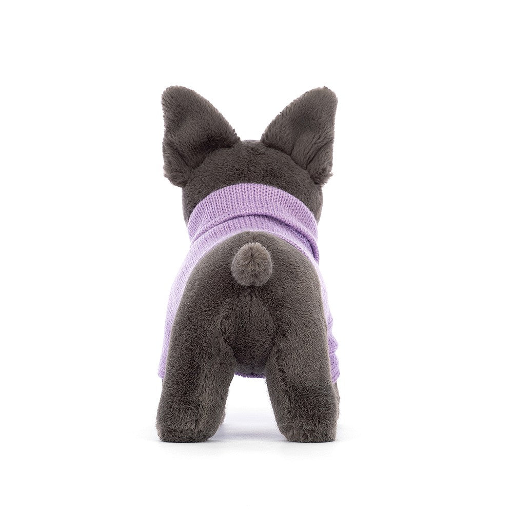 Jellycat soft toy Sweater French Bulldog Purple-S3FDP