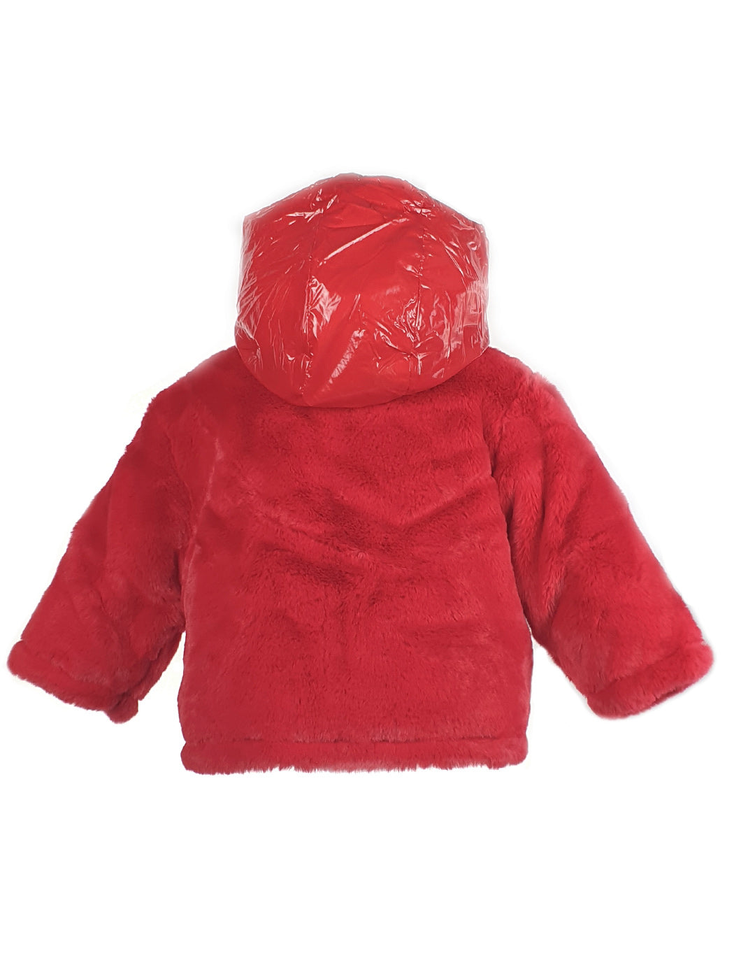 TWINSET Κόκκινο μπουφάν 2 όψεων με faux γούνα - 232GJ2130