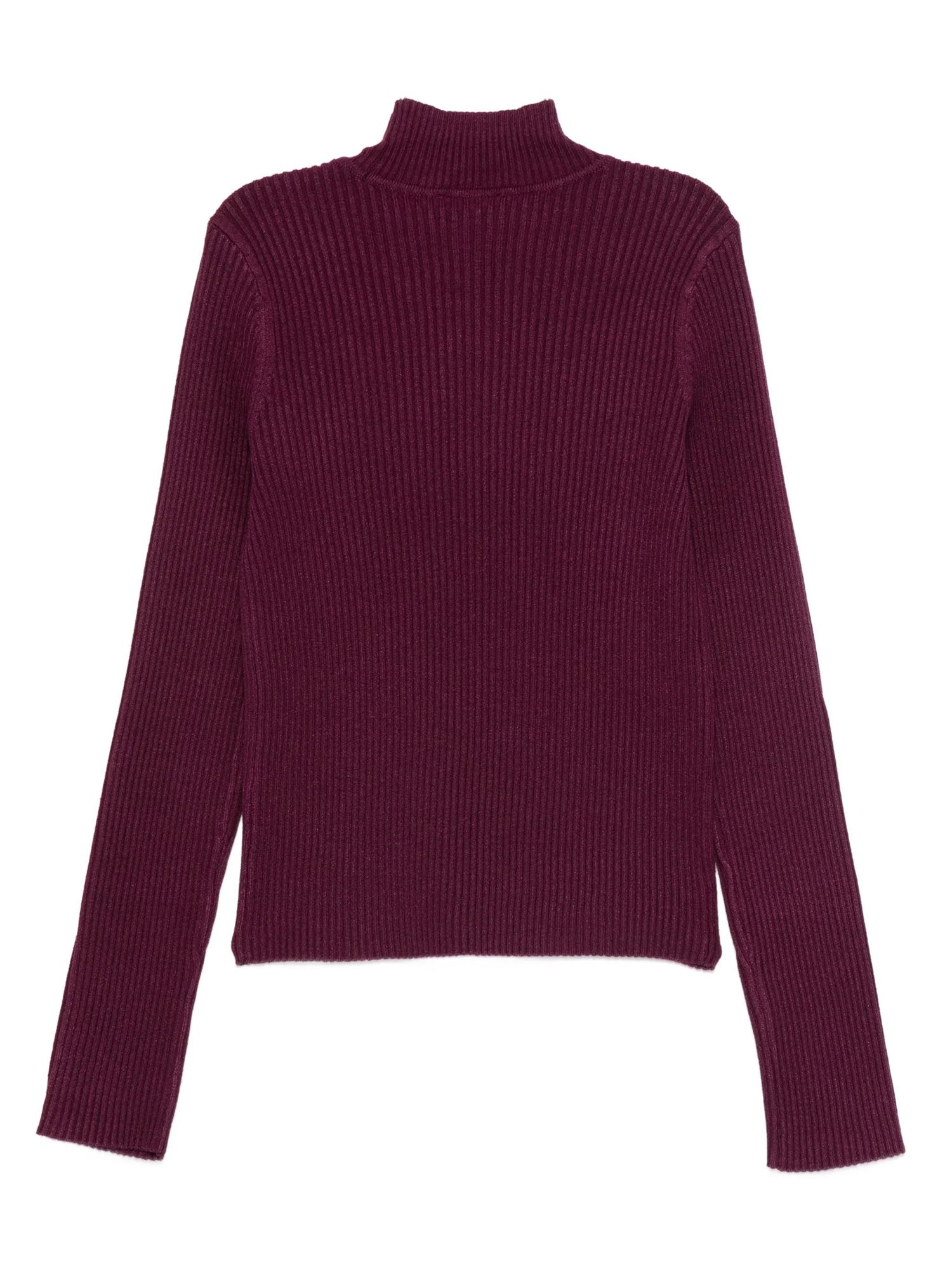 Twinset - Πλεκτό πουλόβερ με ζιβάγκο για κορίτσια - Μπορντό