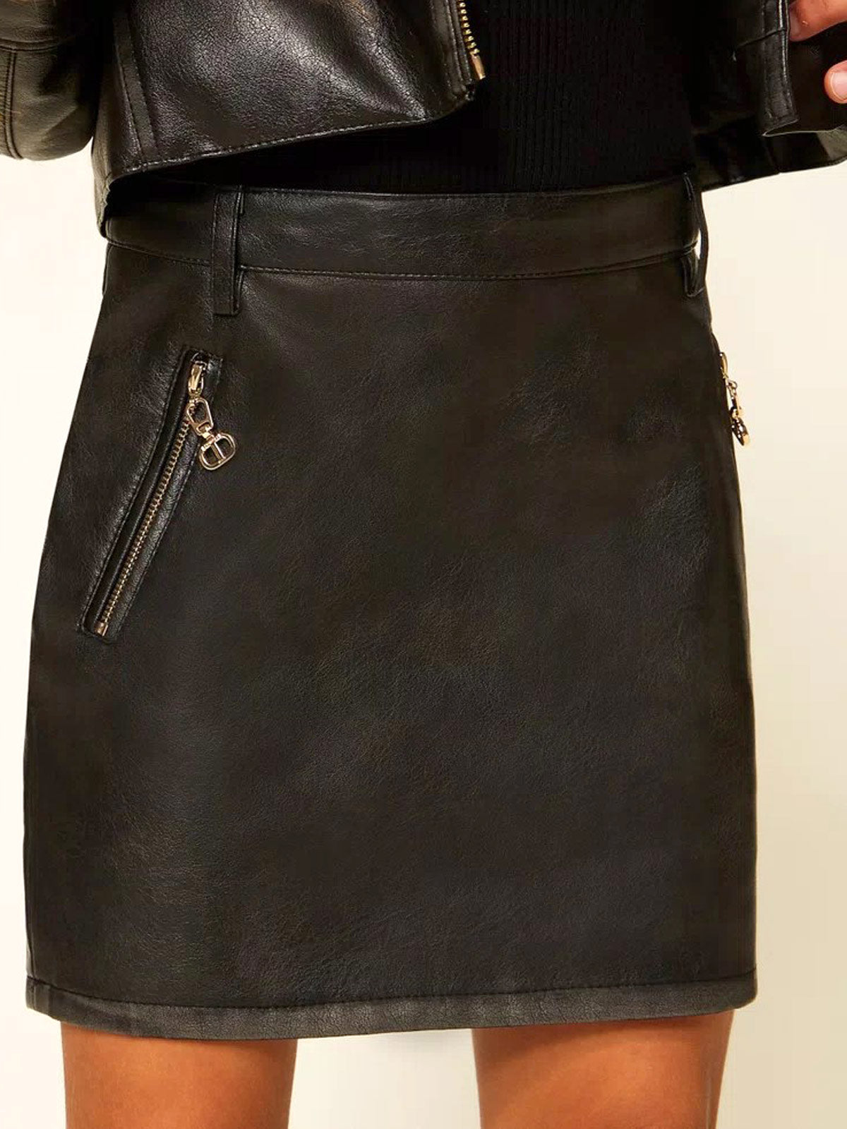 Twinset -Μίνι φούστα από τεχνητό δέρμα για κορίτσια