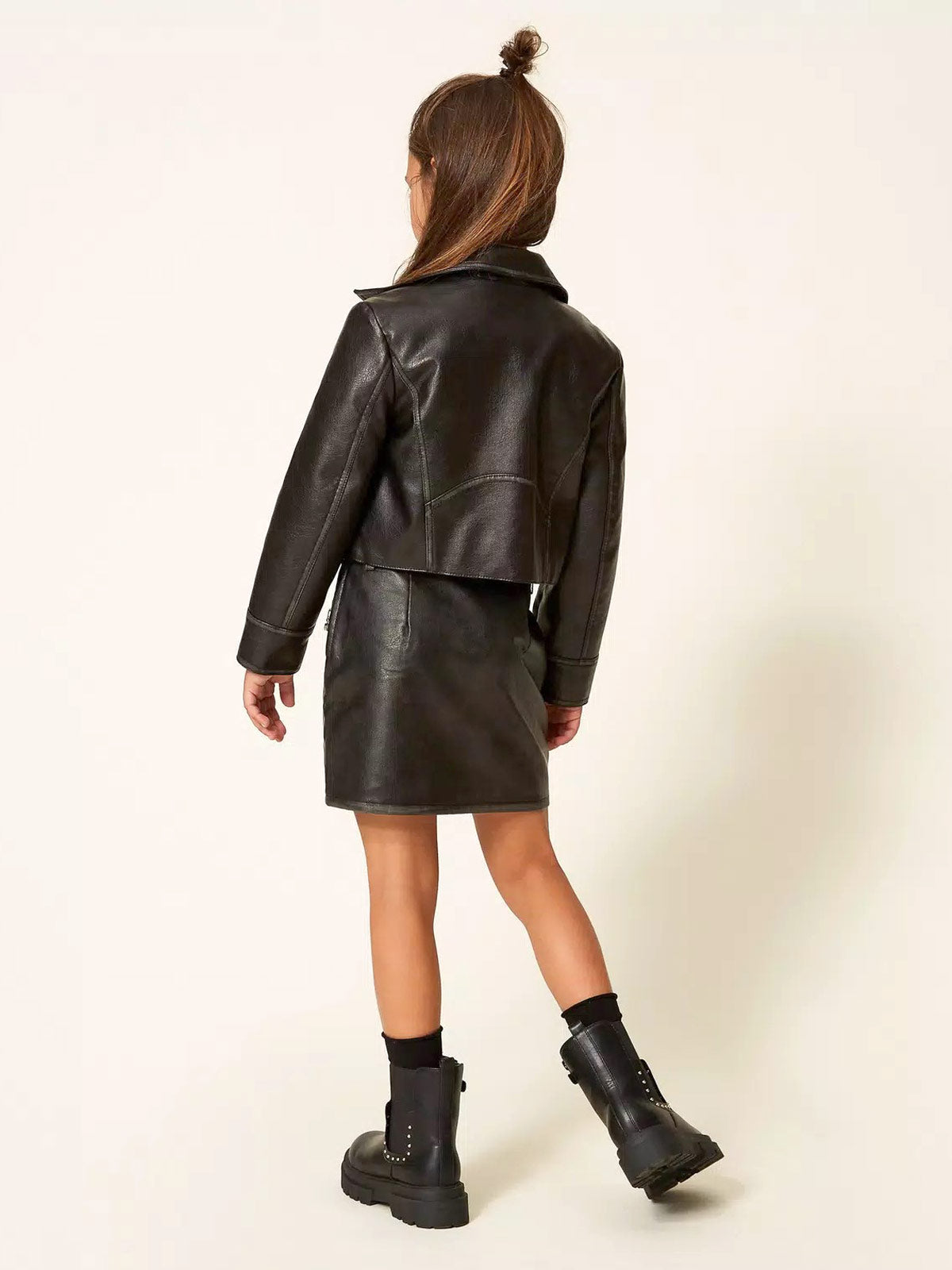 Twinset -Μίνι φούστα από τεχνητό δέρμα για κορίτσια